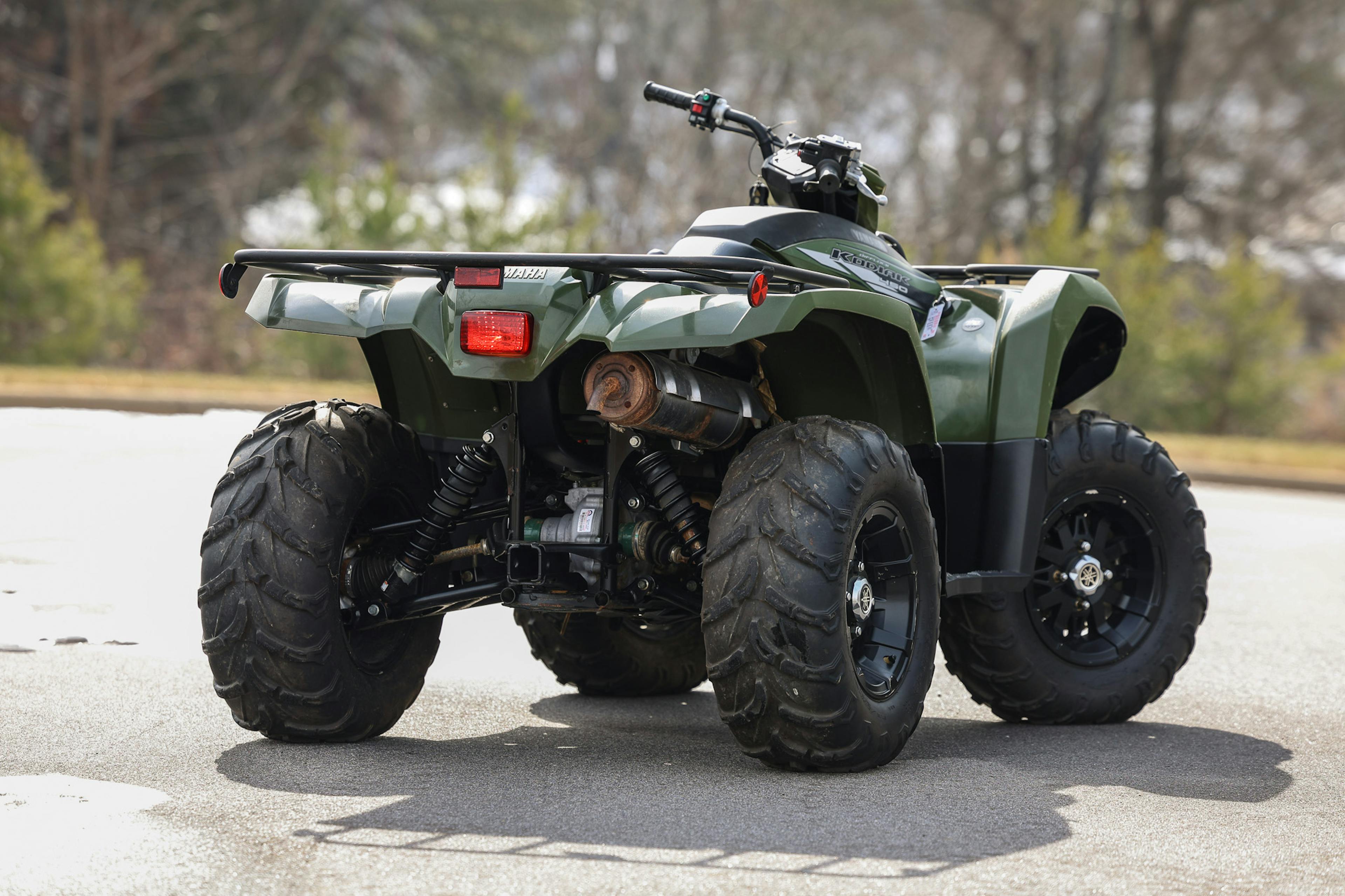 2021 Yamaha Kodiak 450 rear 3/4 shallow