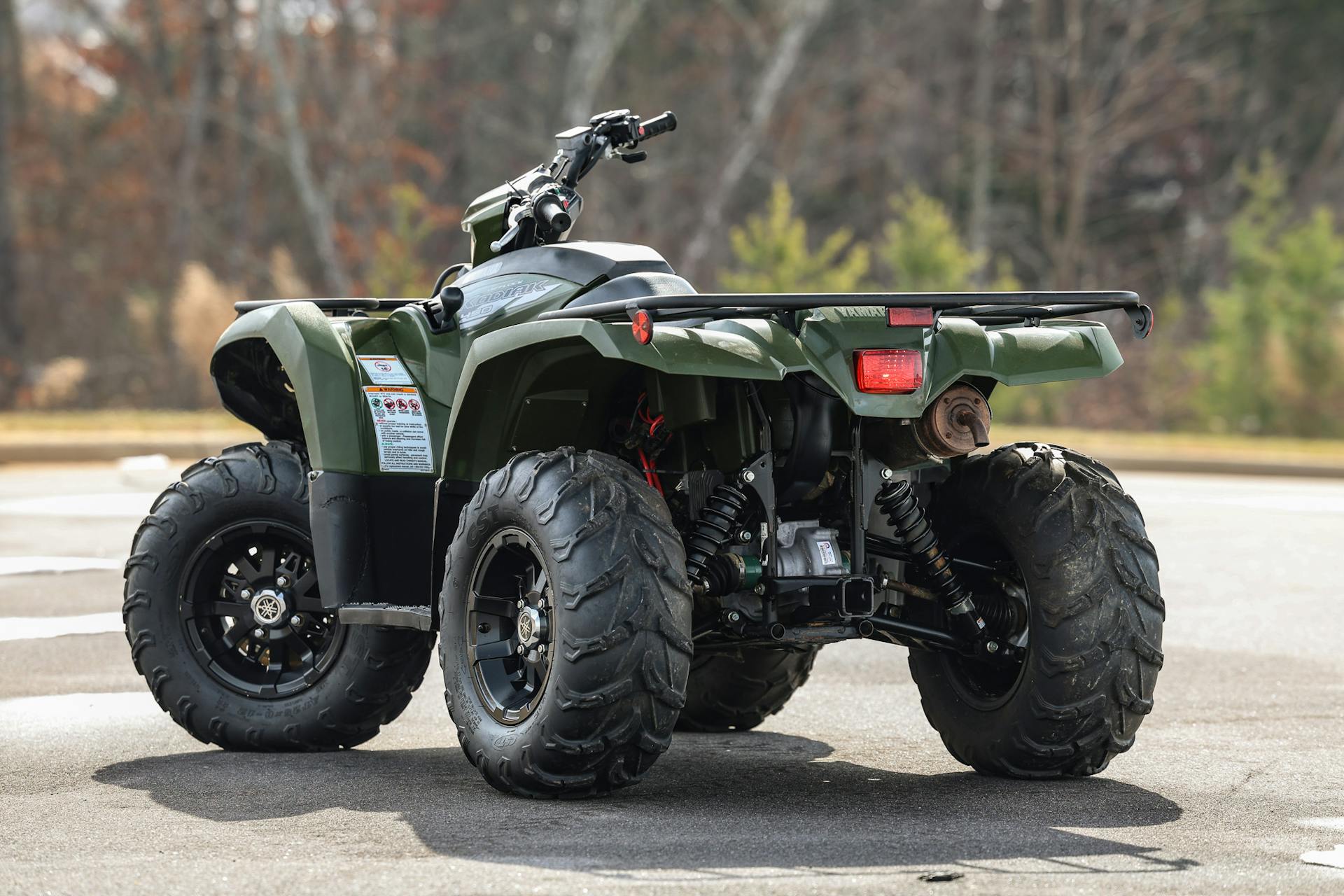 2021 Yamaha Kodiak 450 driver rear 3/4 shallow

