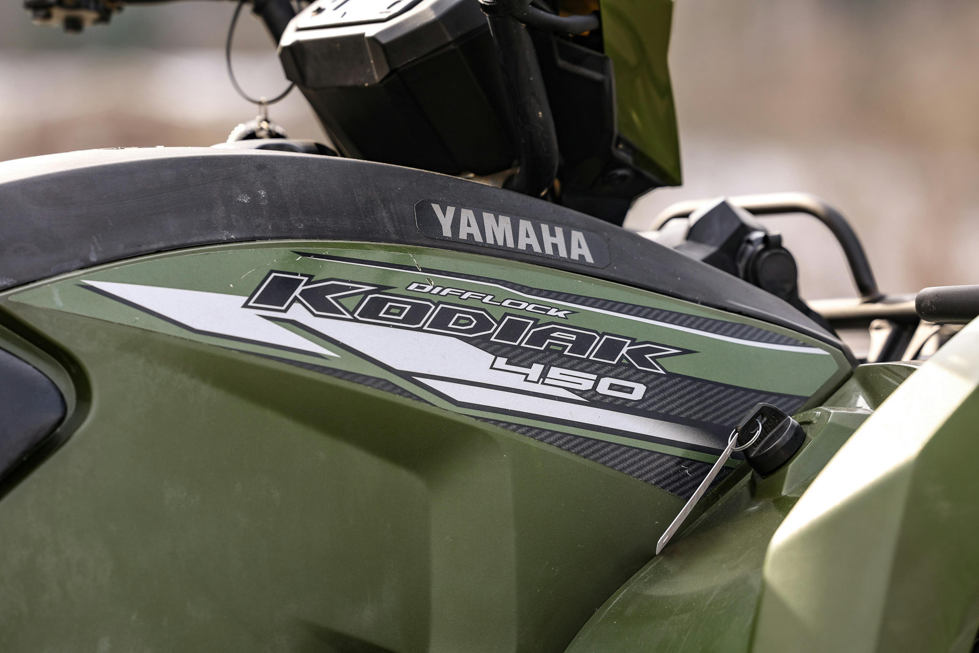 2021 Yamaha Kodiak 450 passenger side decal/key