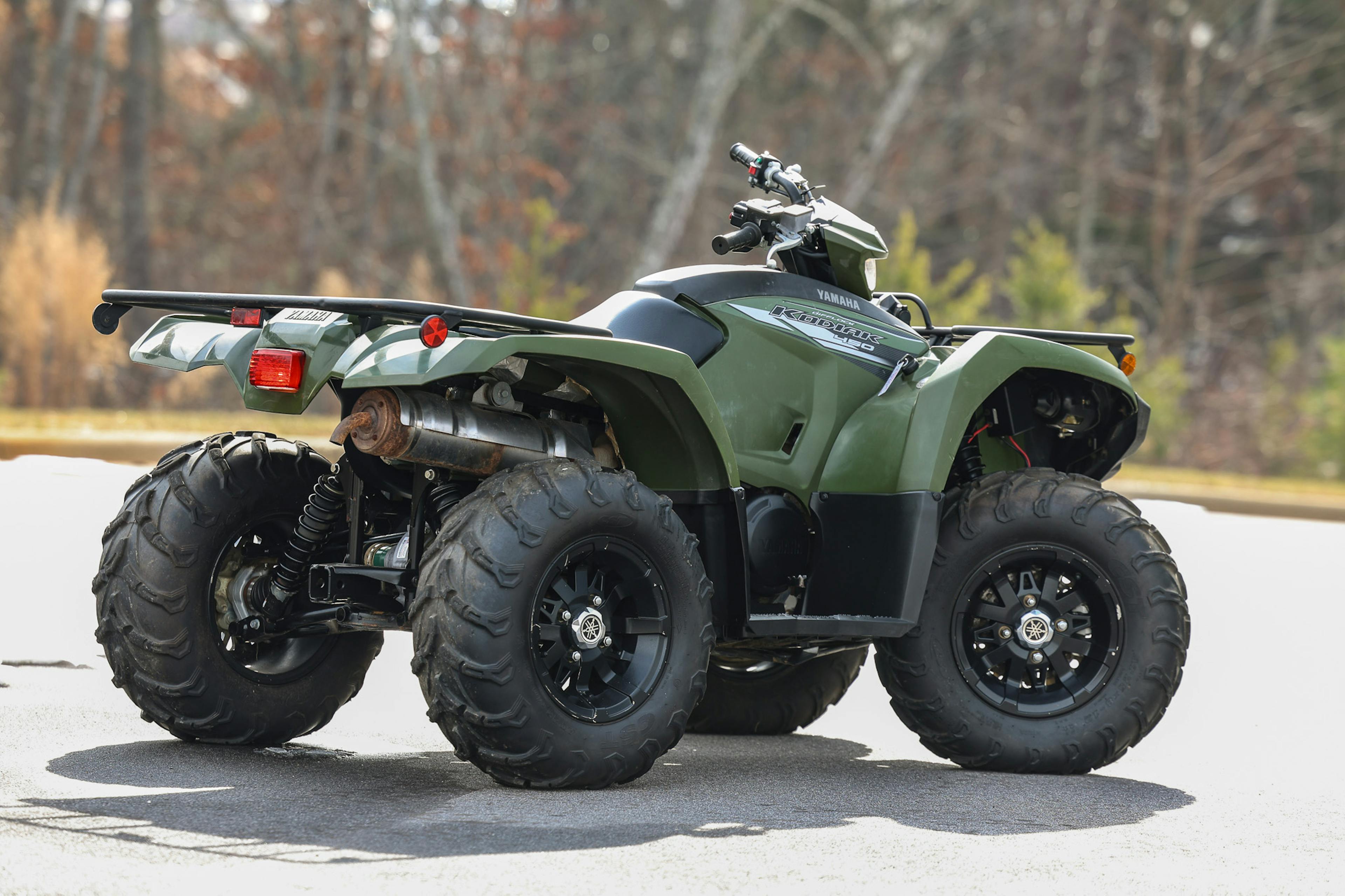 2021 Yamaha Kodiak 450 passenger rear 3/4 wide