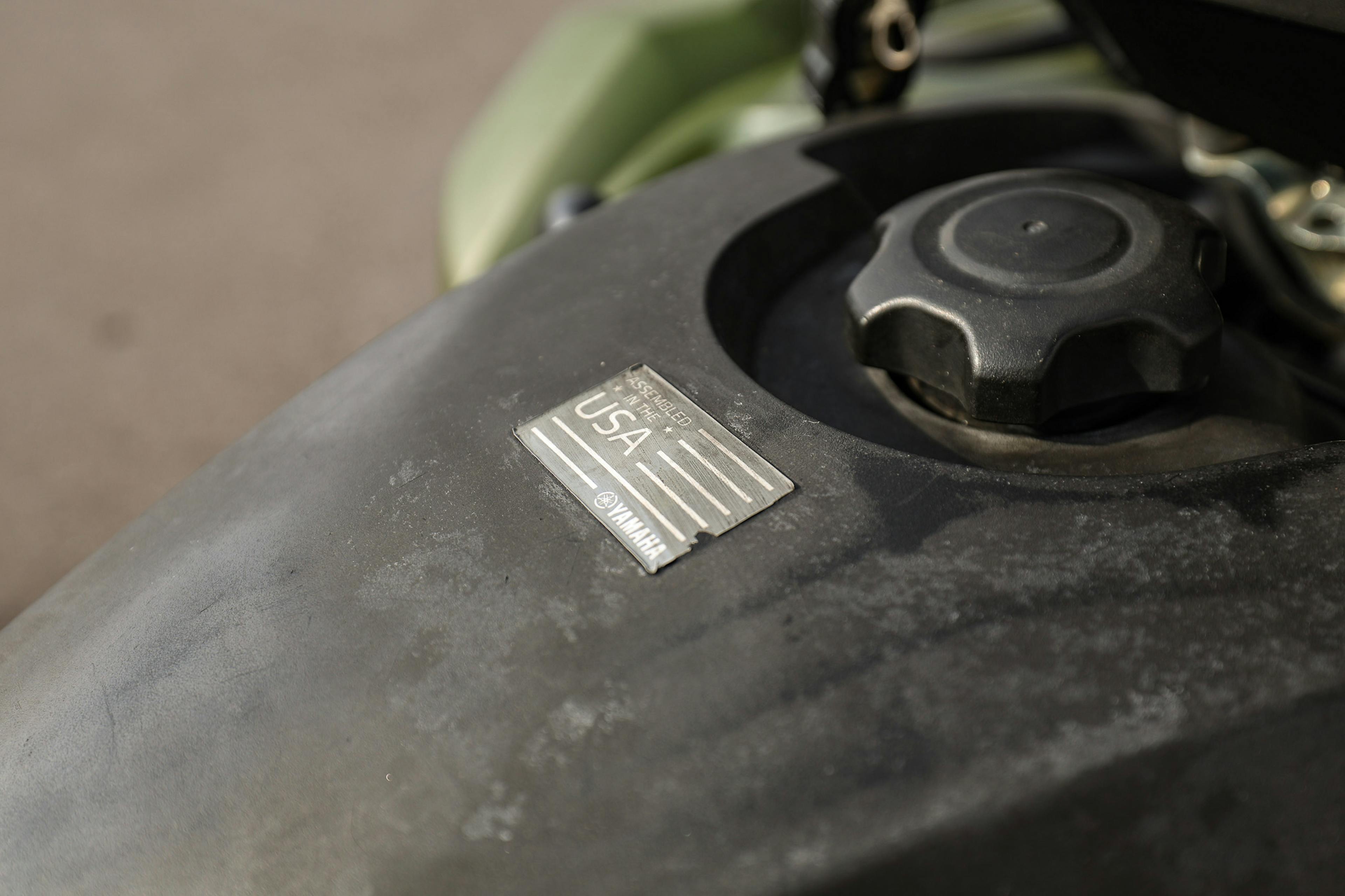 2021 Yamaha Kodiak 450 gas cap USA badge
