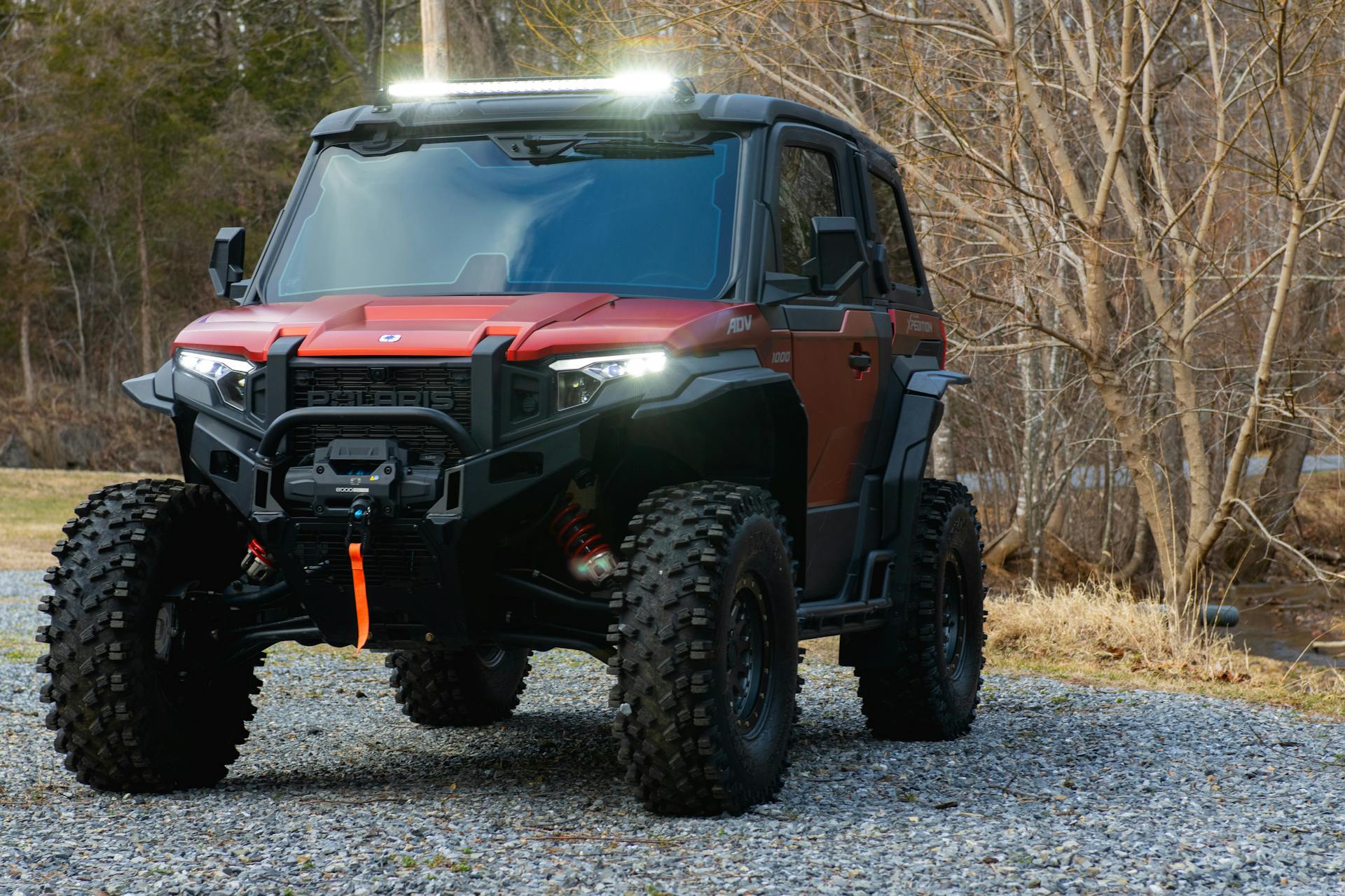 2024 Polaris Xpedition ADV Northstar  front driver 3/4 light bar on 