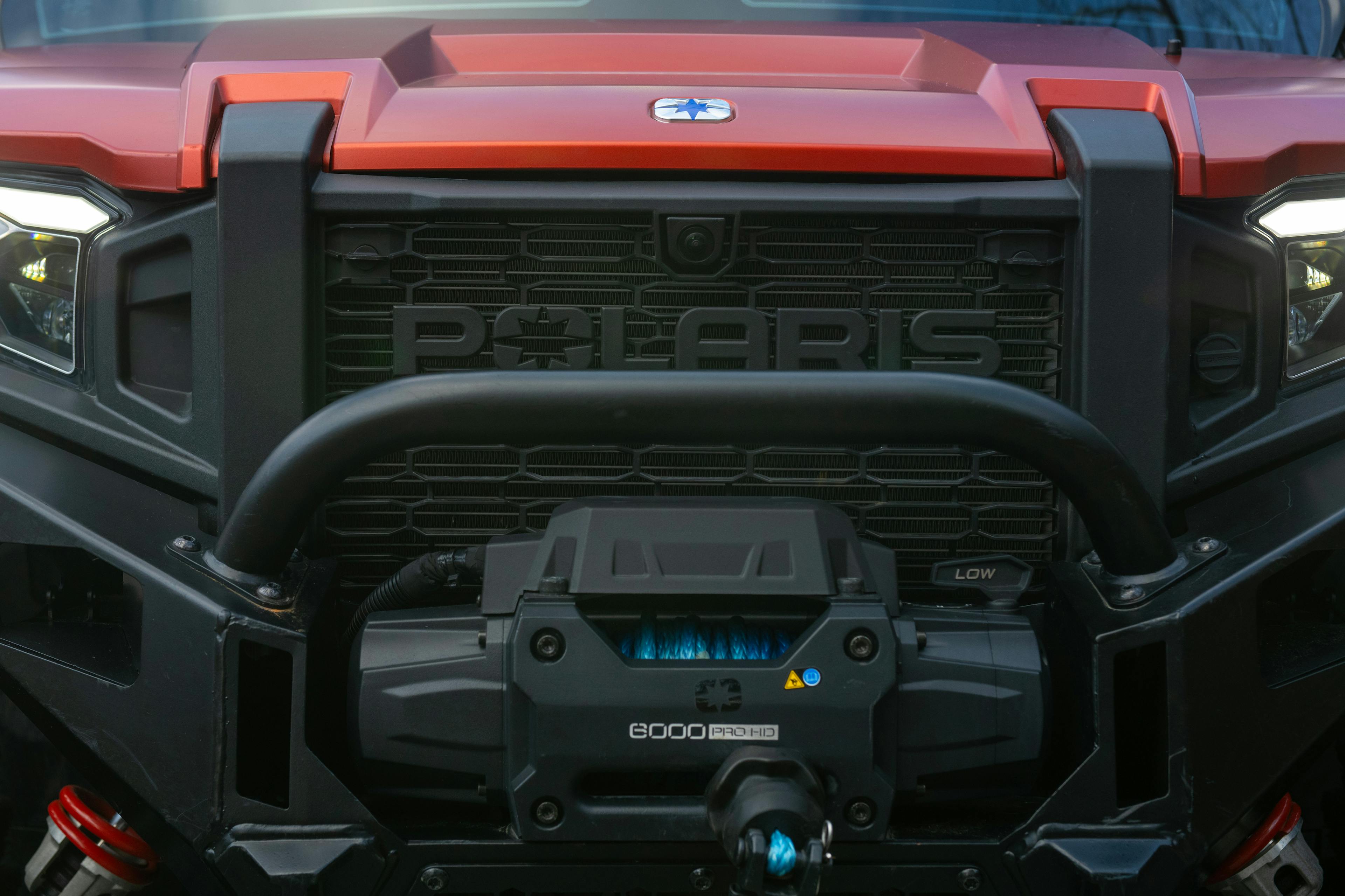 2024 Polaris Xpedition ADV Northstar  front up close/winch 