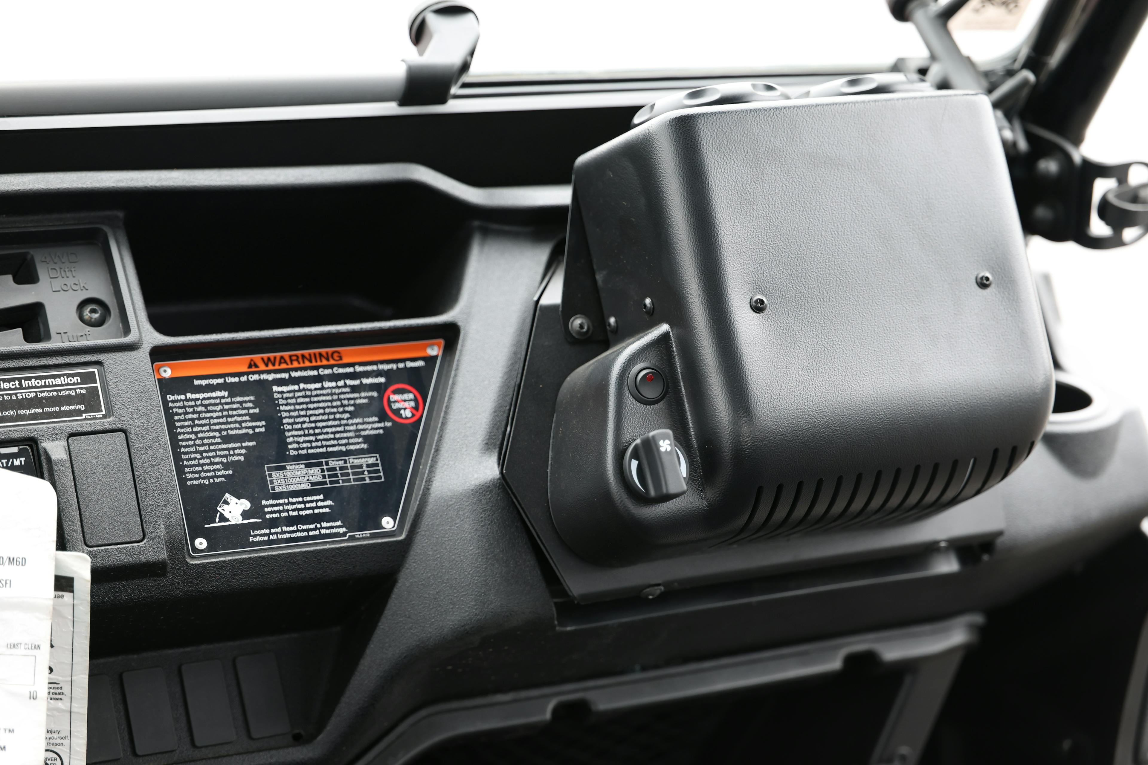 2024 Honda Pioneer 1000-6 DLX heater detail 