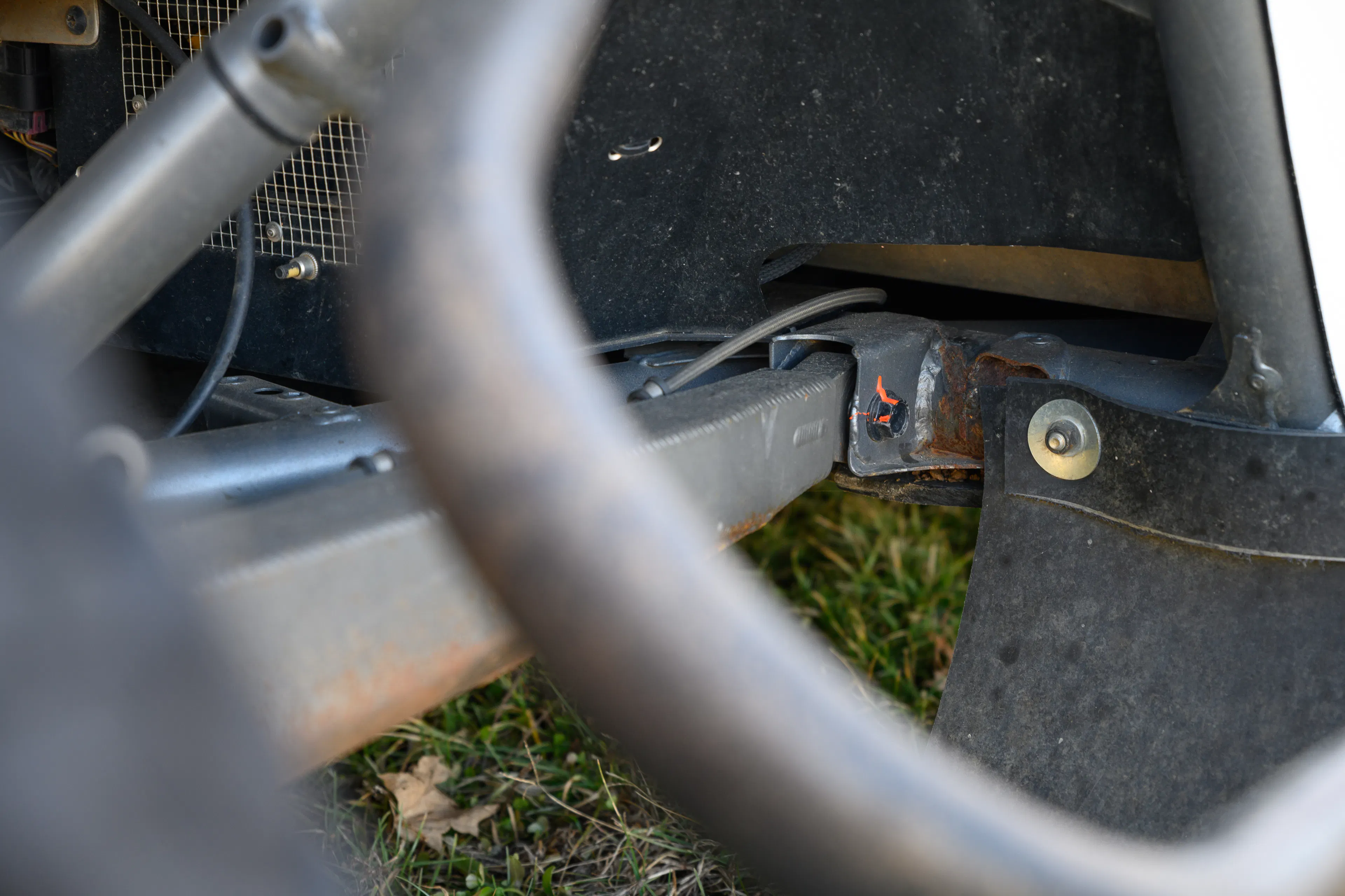 2024 Can-Am Maverick X3 Gray Leadbetter Race Car exterior detail chassis welds