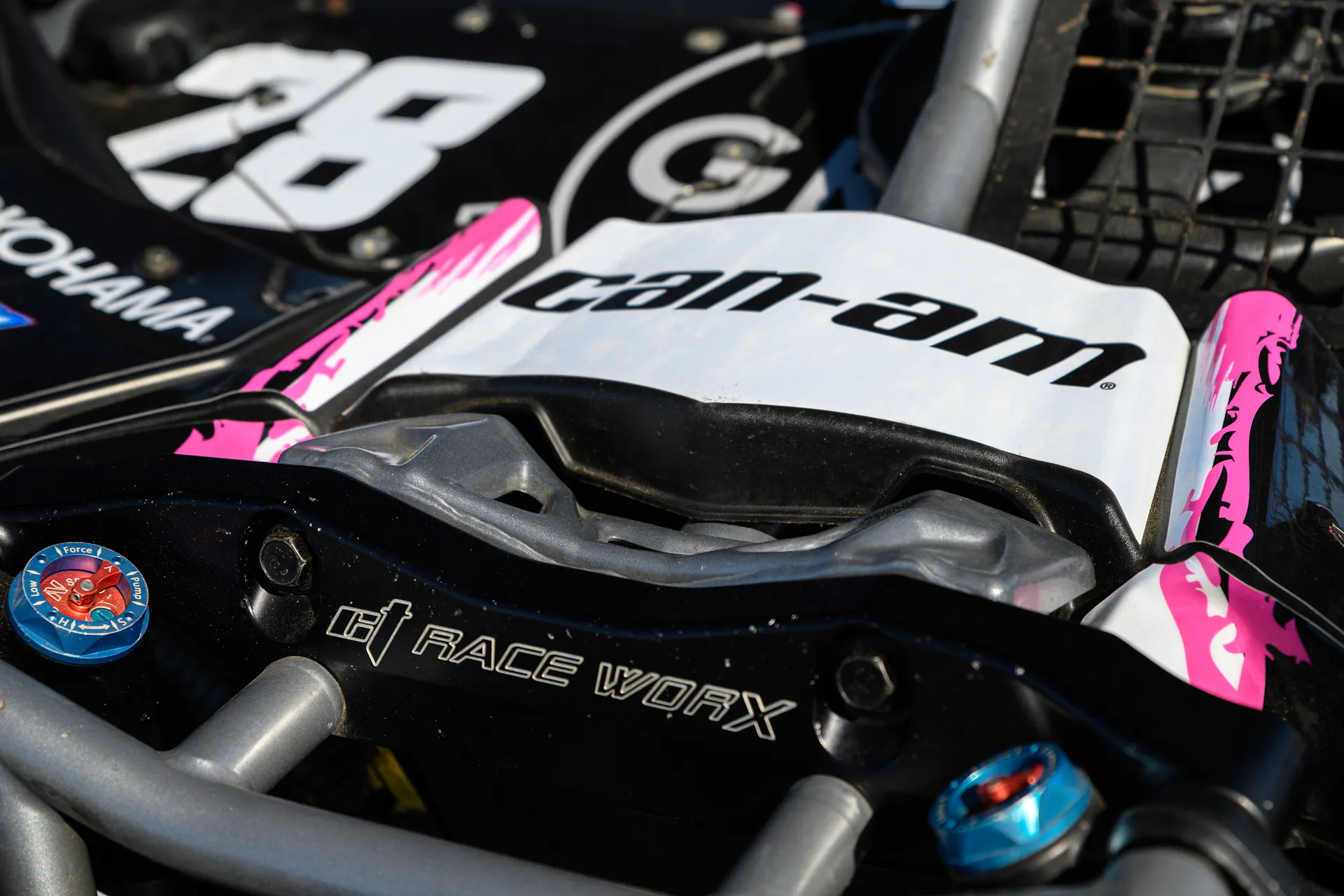 2024 Can-Am Maverick X3 Gray Leadbetter Race Car shock brace/bodywork