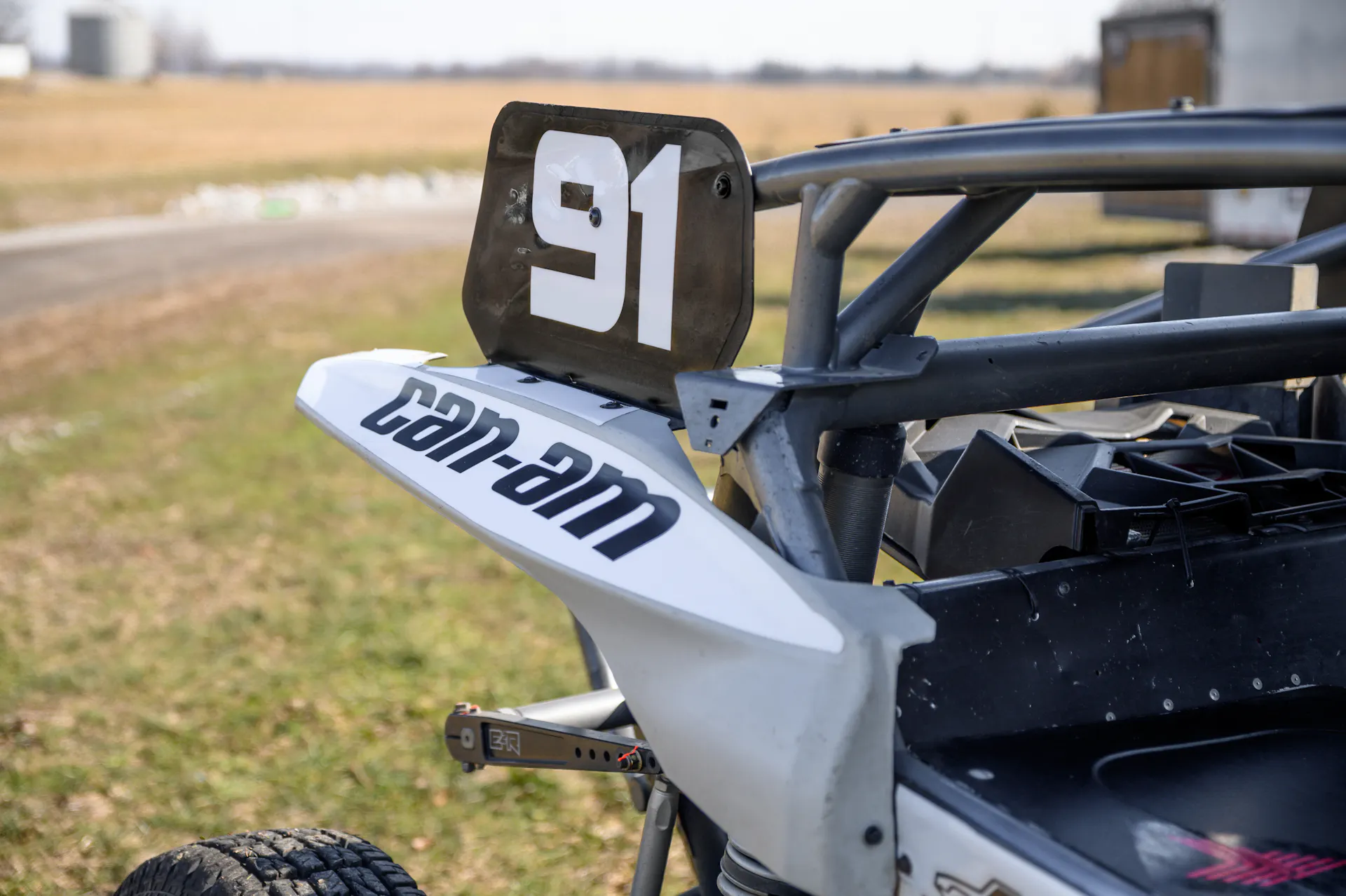 2024 Can-Am Maverick X3 Gray Leadbetter Race Car passenger number plate