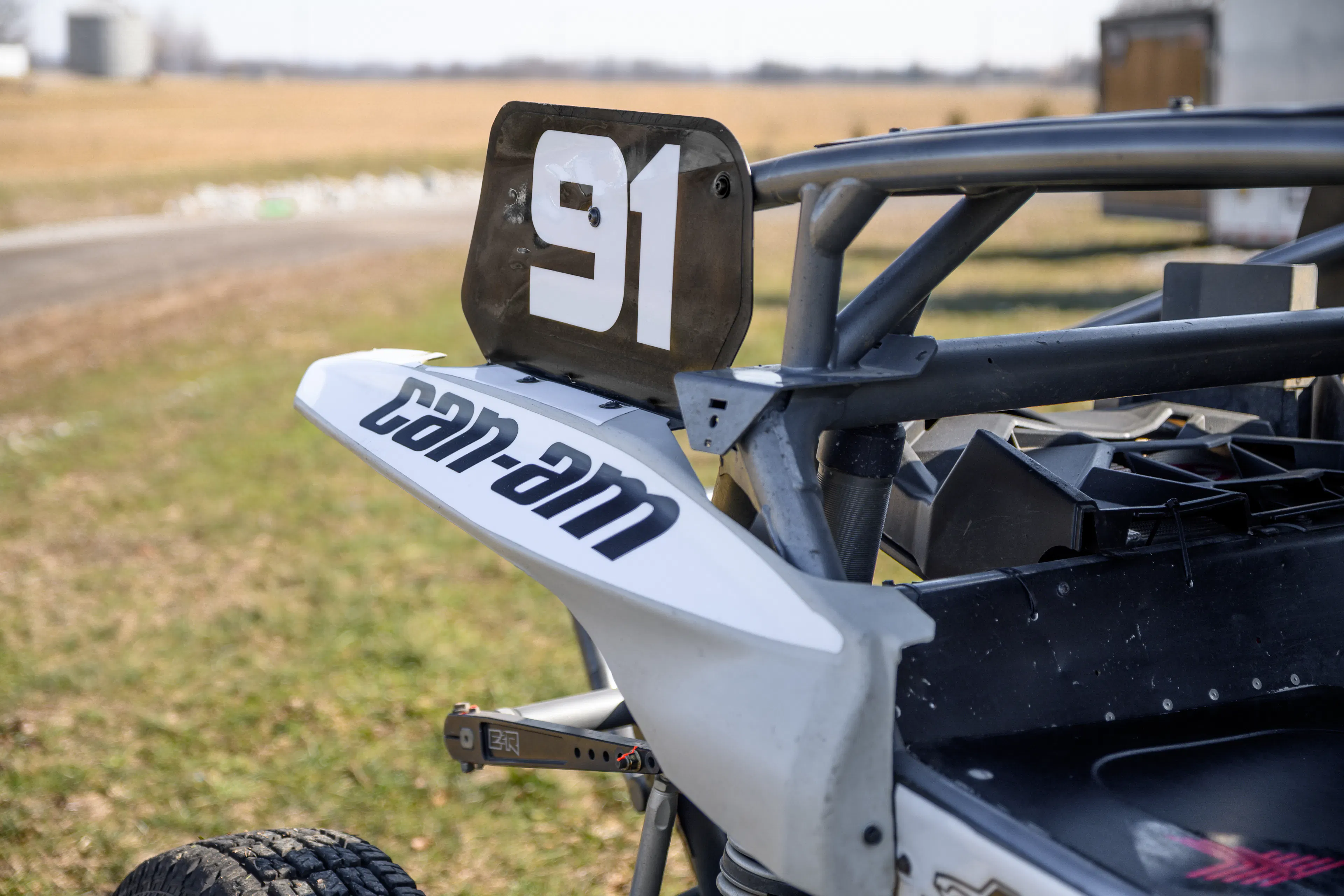 2024 Can-Am Maverick X3 Gray Leadbetter Race Car passenger number plate