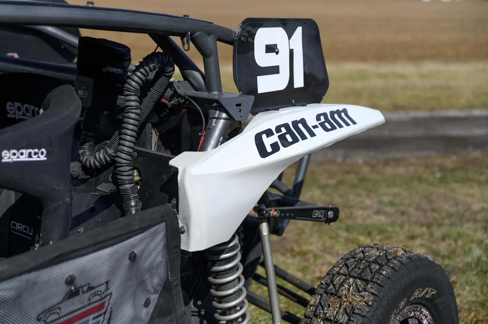 2024 Can-Am Maverick X3 Gray Leadbetter Race Car driver number plate