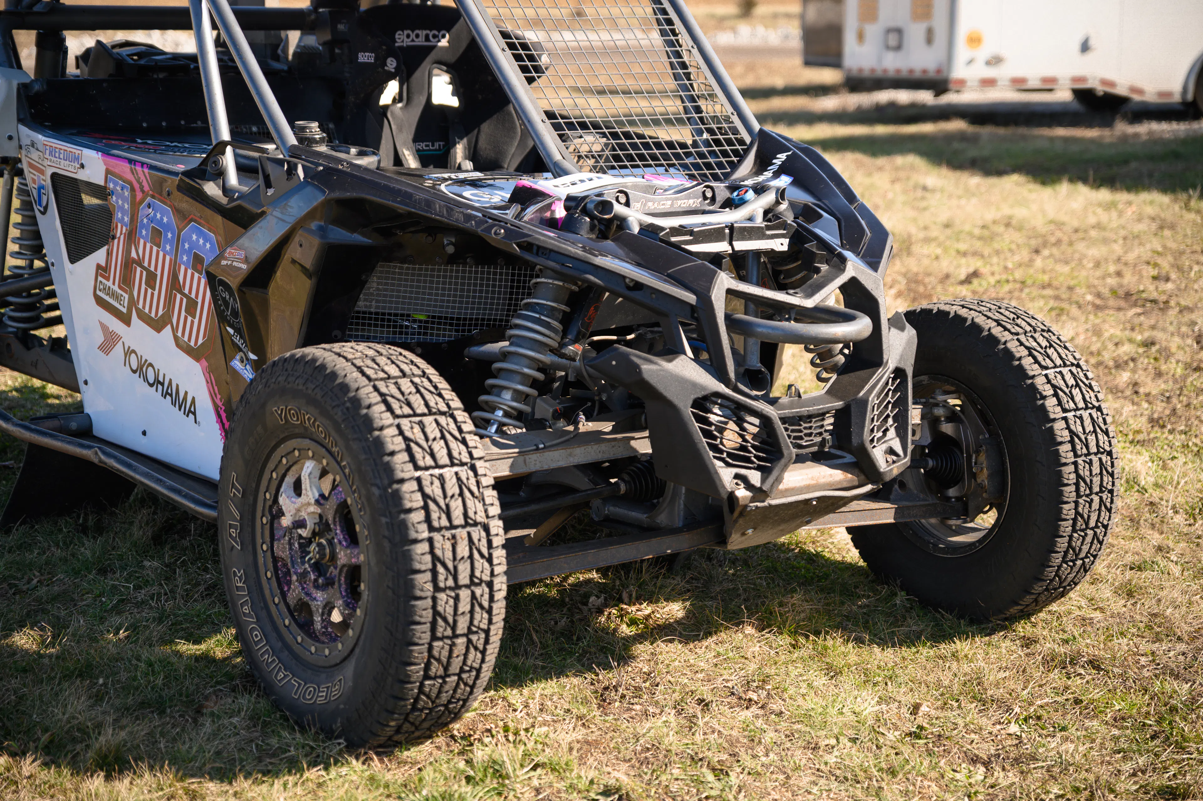 2024 Can-Am Maverick X3 Gray Leadbetter Race Car passenger front 3/4 close