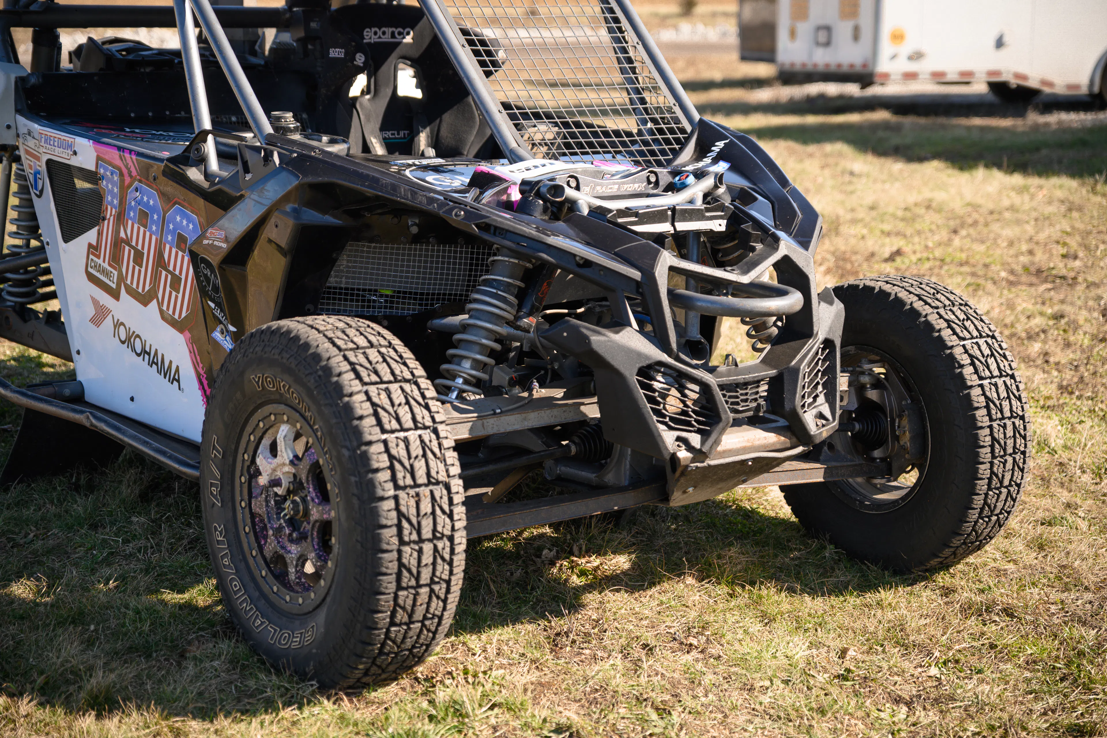 2024 Can-Am Maverick X3 Gray Leadbetter Race Car passenger front 3/4 close