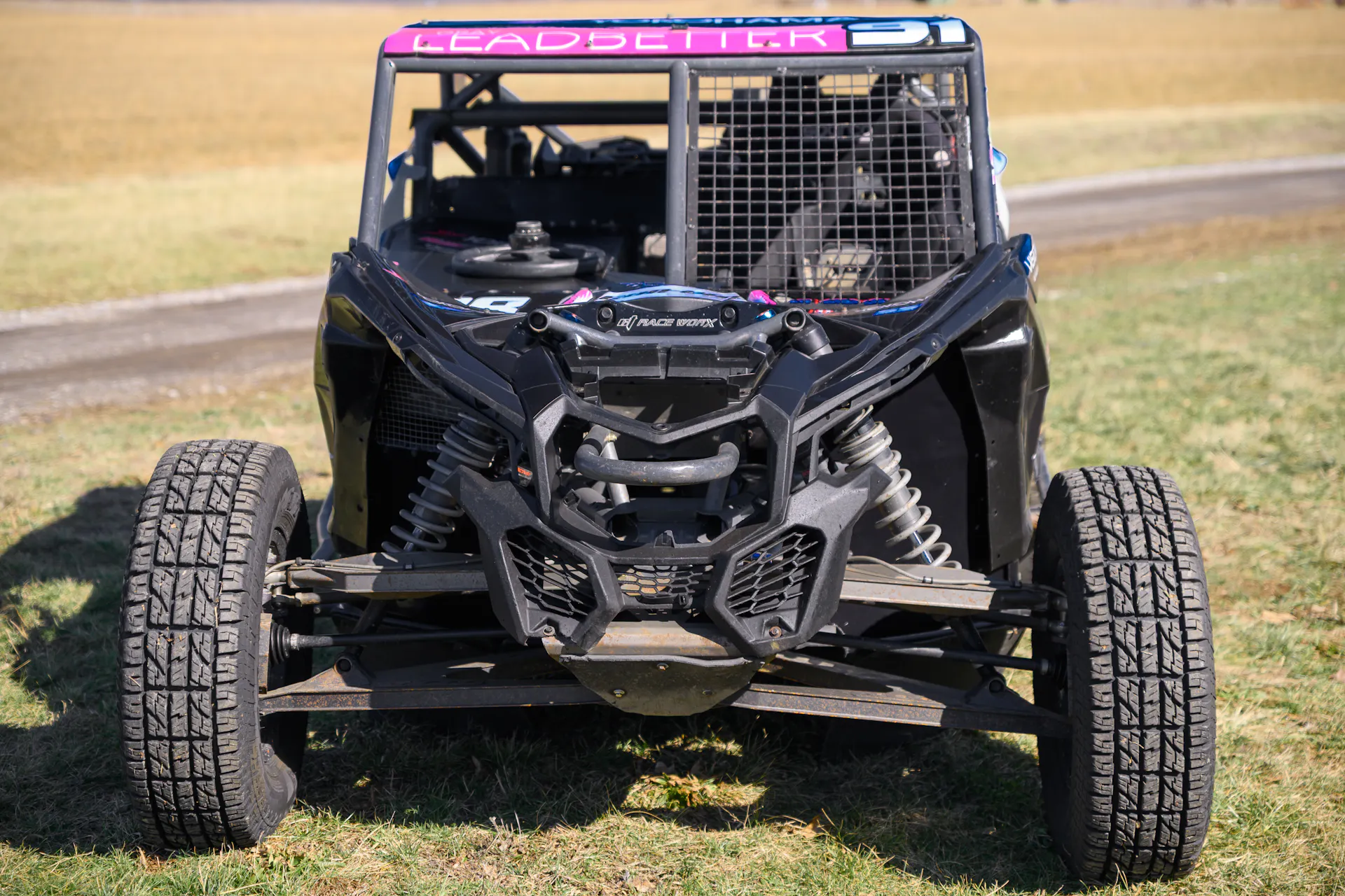 2024 Can-Am Maverick X3 Gray Leadbetter Race Car front close