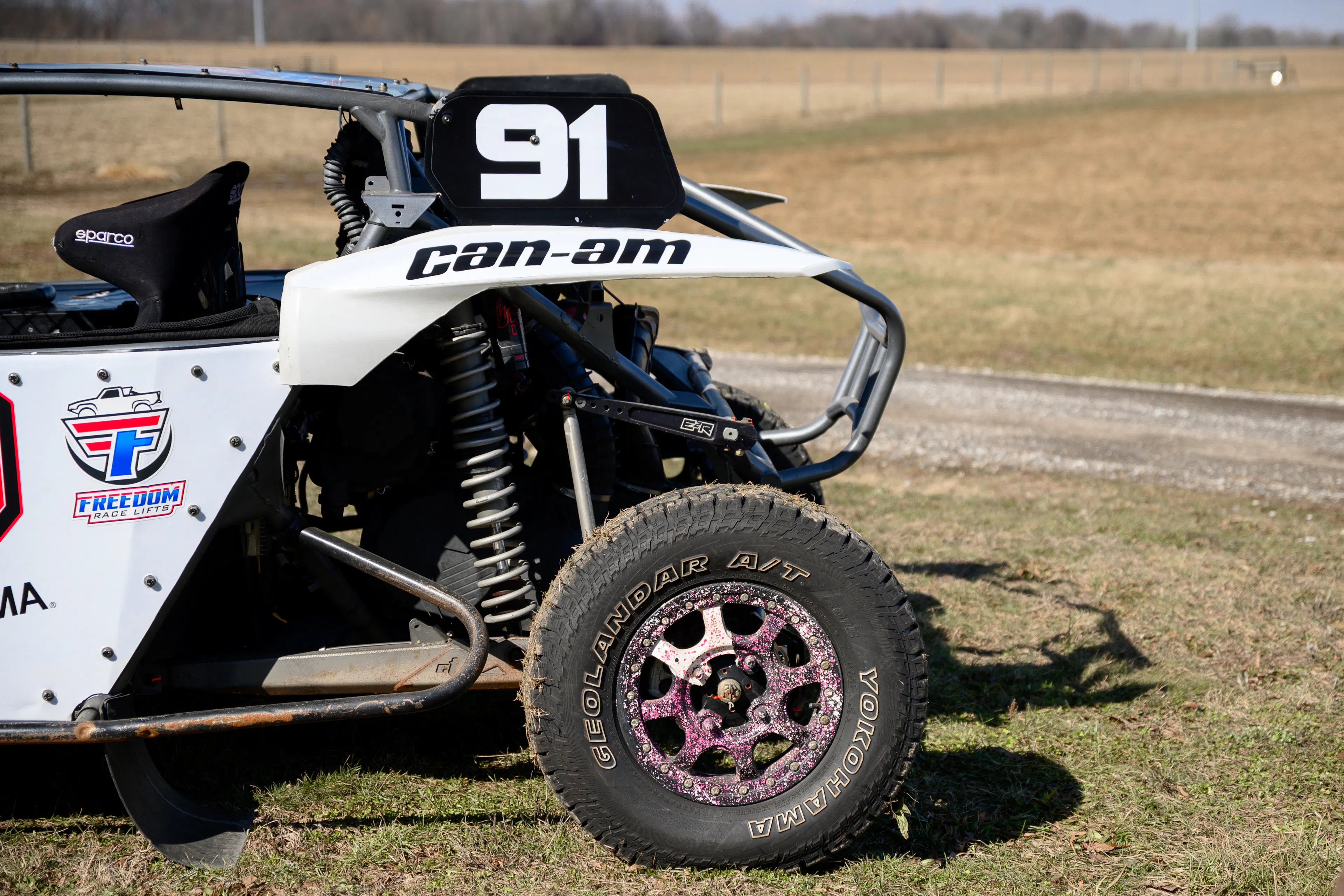 2024 Can-Am Maverick X3 Gray Leadbetter Race Car driver rear fender