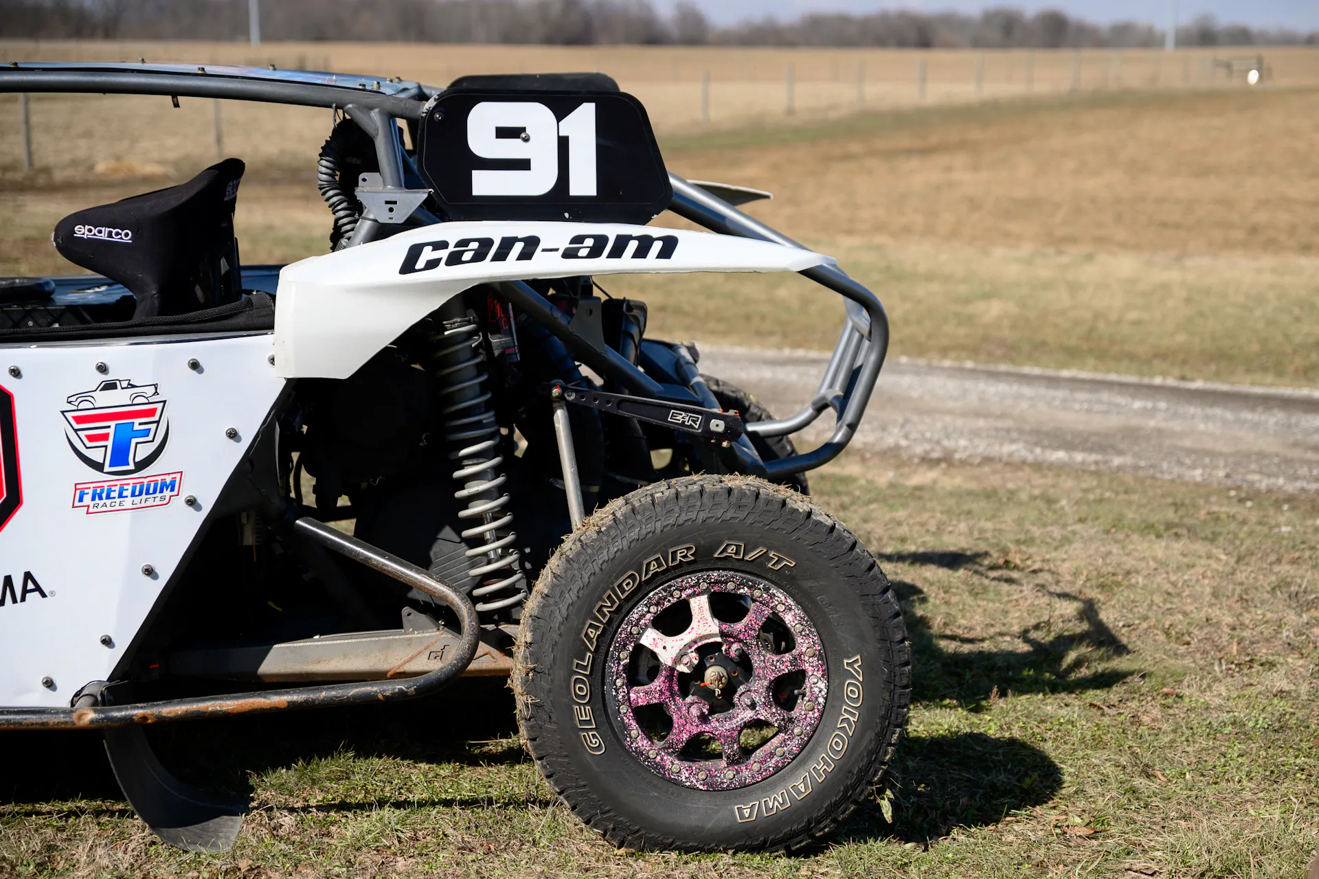 2024 Can-Am Maverick X3 Gray Leadbetter Race Car driver rear fender