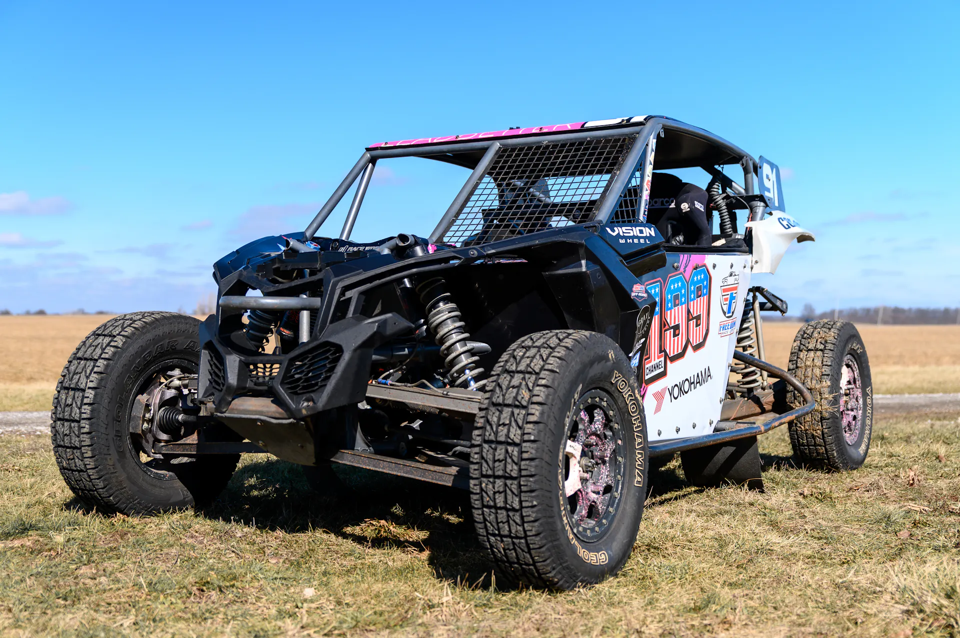 2024 Can-Am Maverick X3 Gray Leadbetter Race Car driver front 3/4 low