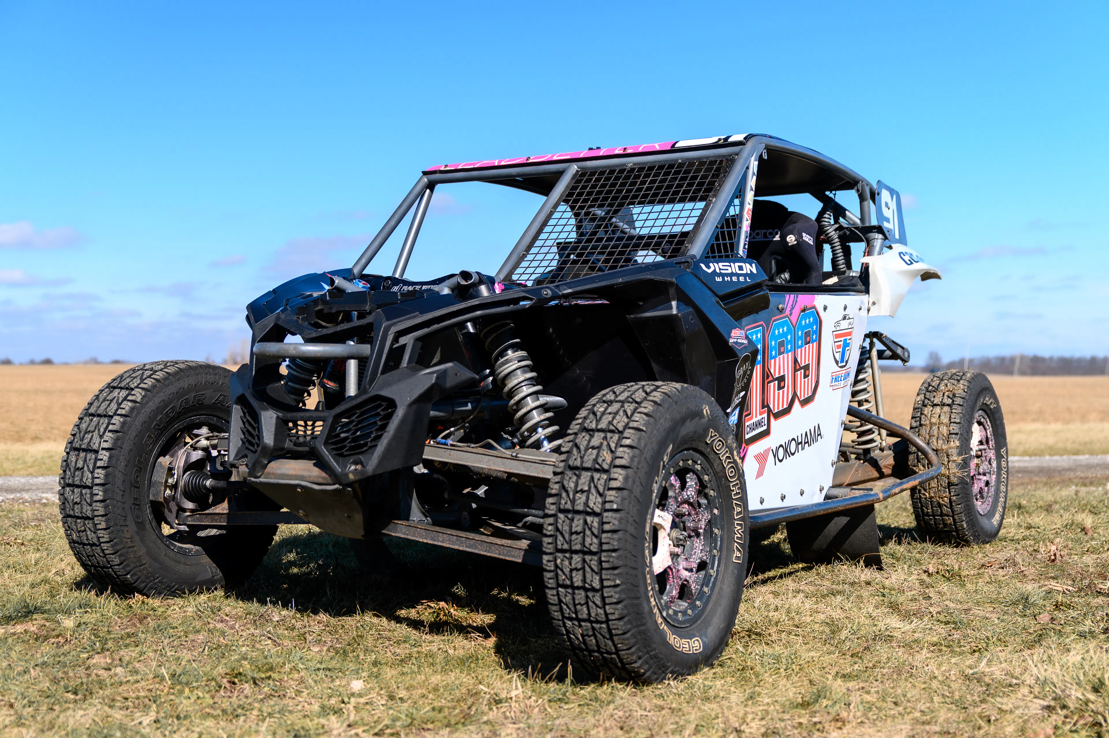 2024 Can-Am Maverick X3 Gray Leadbetter Race Car driver front 3/4 low