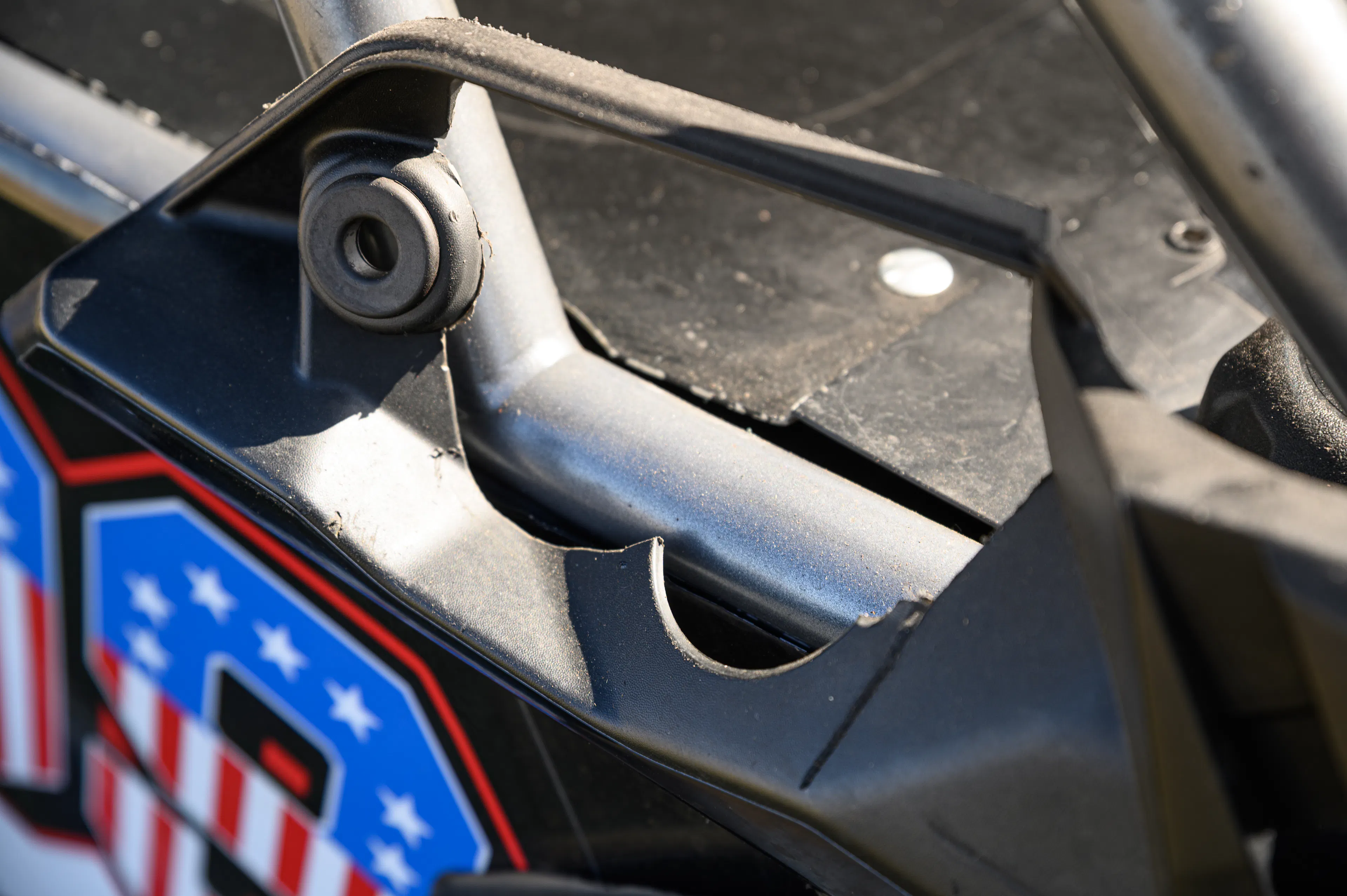 2024 Can-Am Maverick X3 Gray Leadbetter Race Car broken plastic