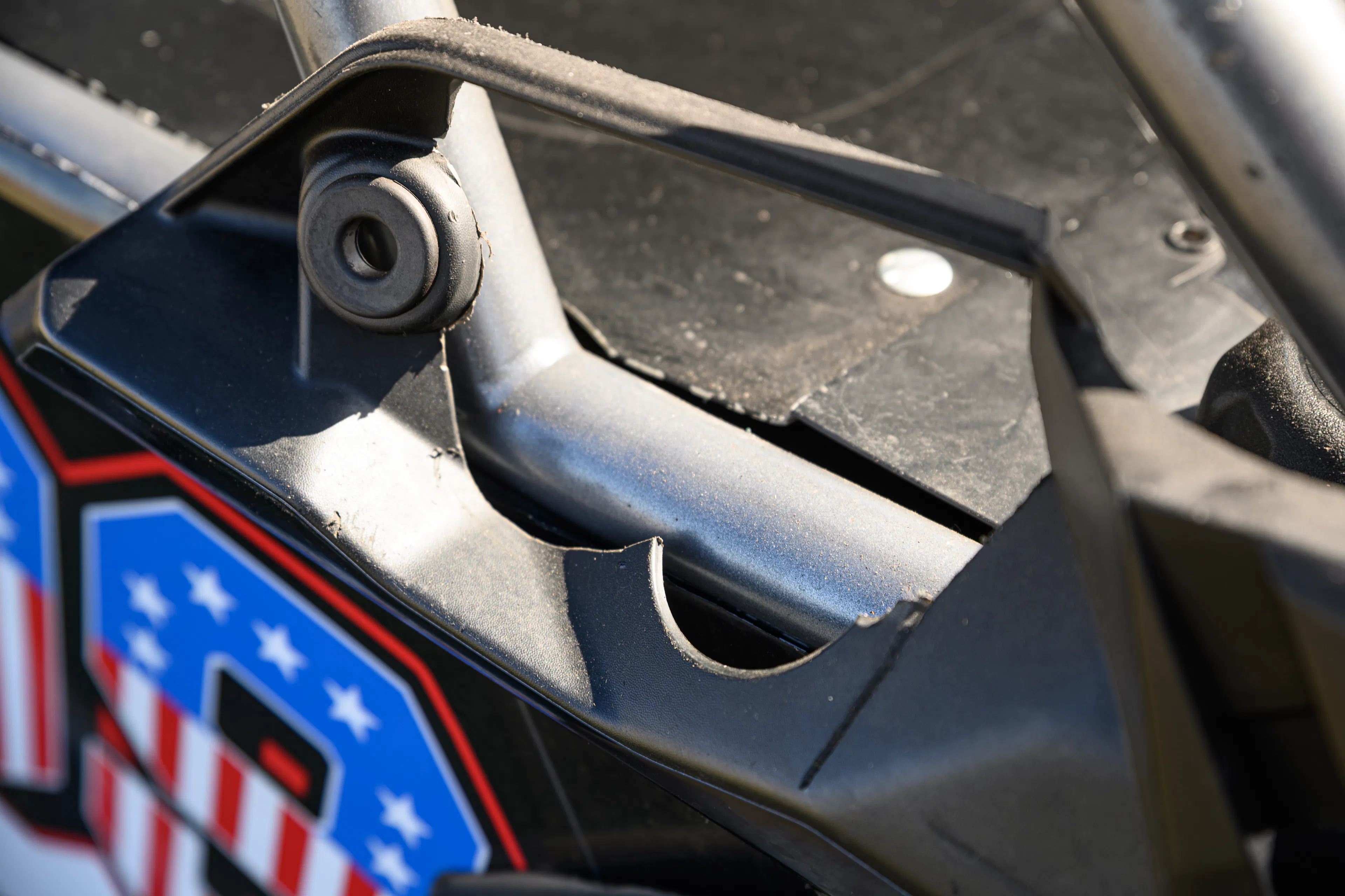 2024 Can-Am Maverick X3 Gray Leadbetter Race Car broken plastic