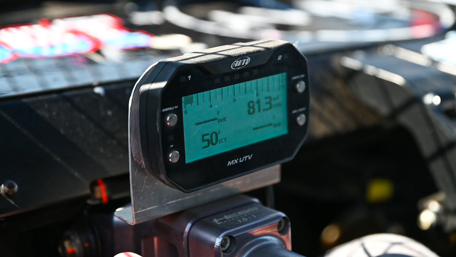 2024 Can-Am Maverick X3 Gray Leadbetter Race Car interior tach