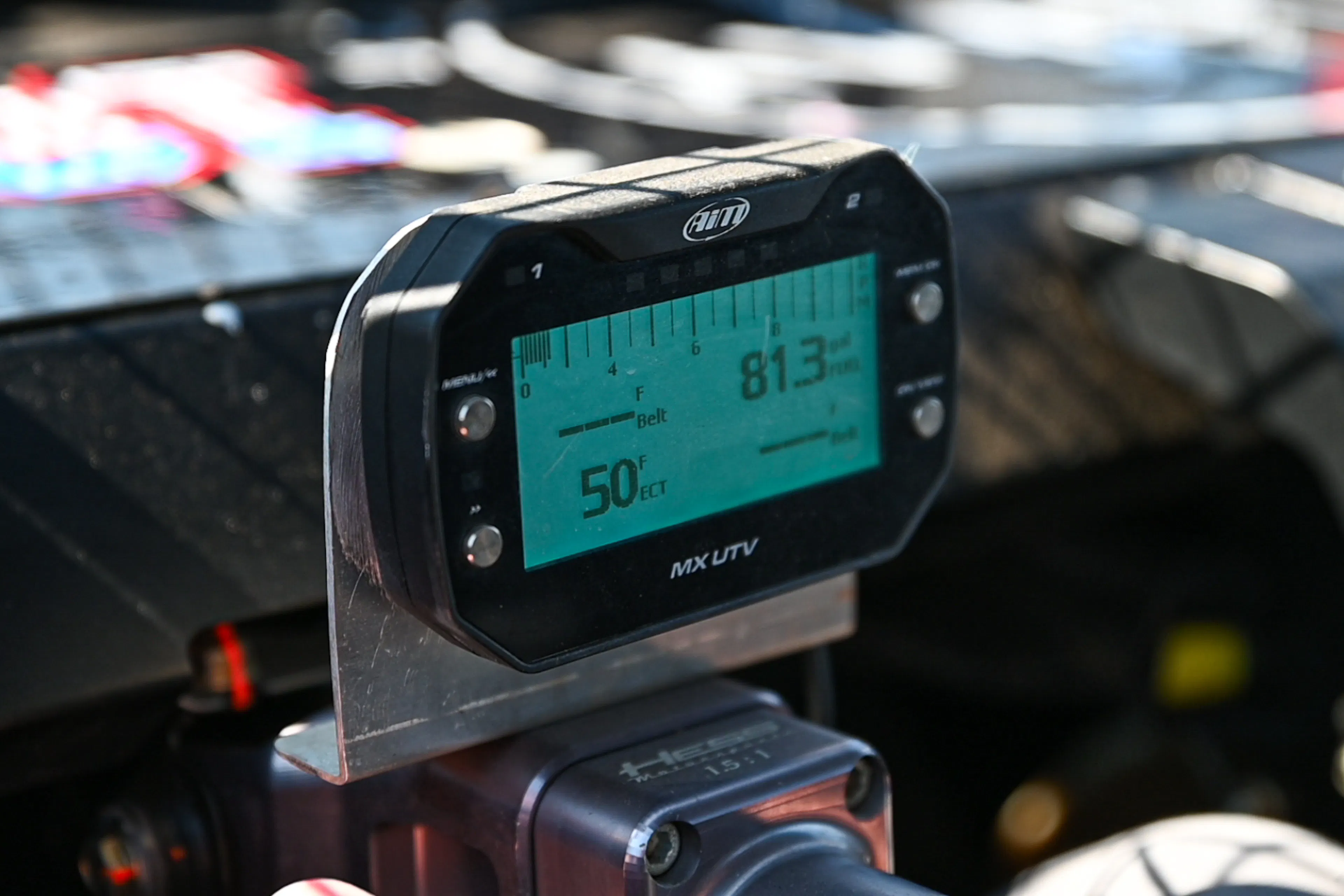 2024 Can-Am Maverick X3 Gray Leadbetter Race Car interior tach