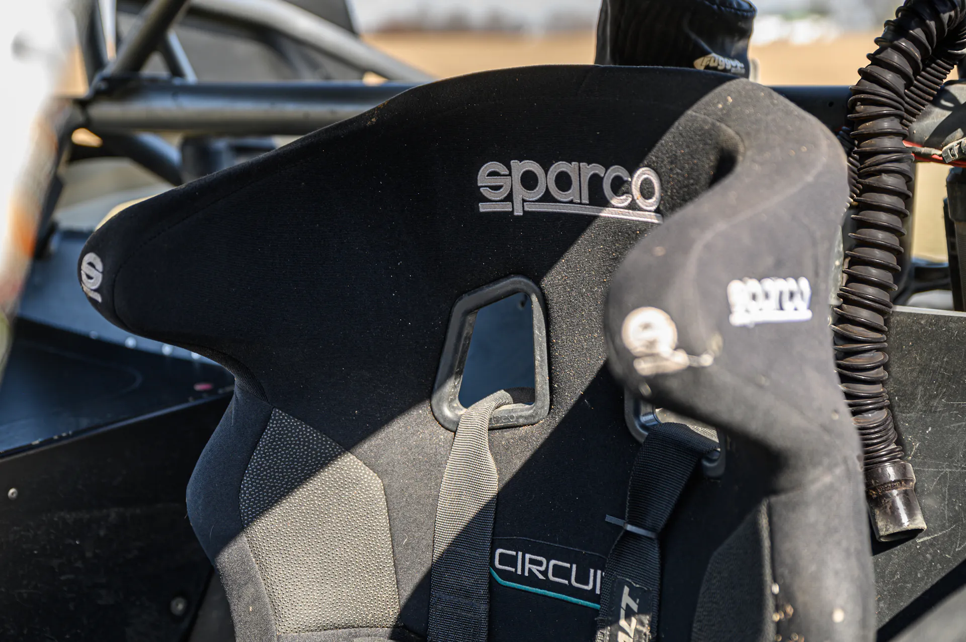 2024 Can-Am Maverick X3 Gray Leadbetter Race Car interior seatback detail