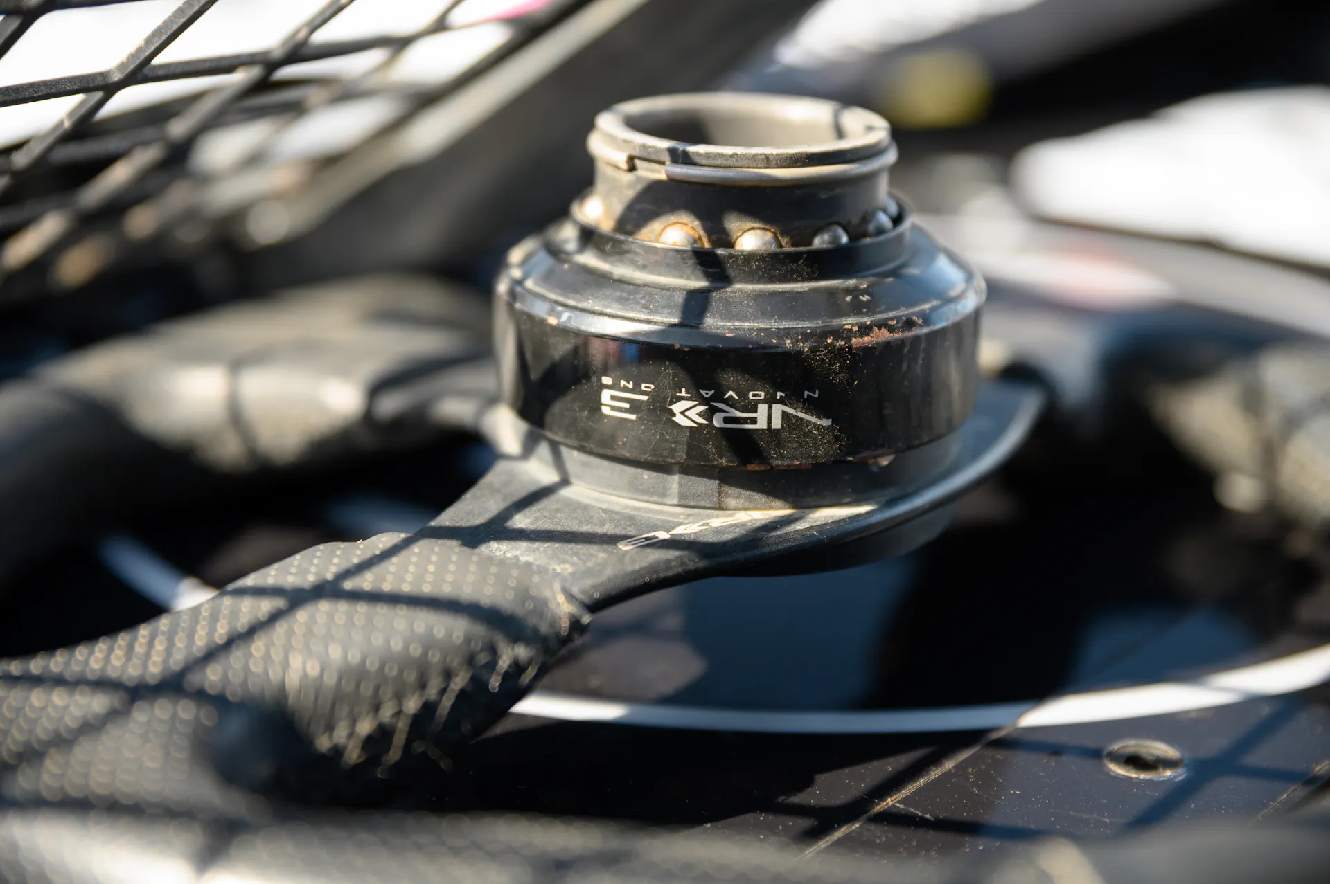 2024 Can-Am Maverick X3 Gray Leadbetter Race Car interior wheel hub