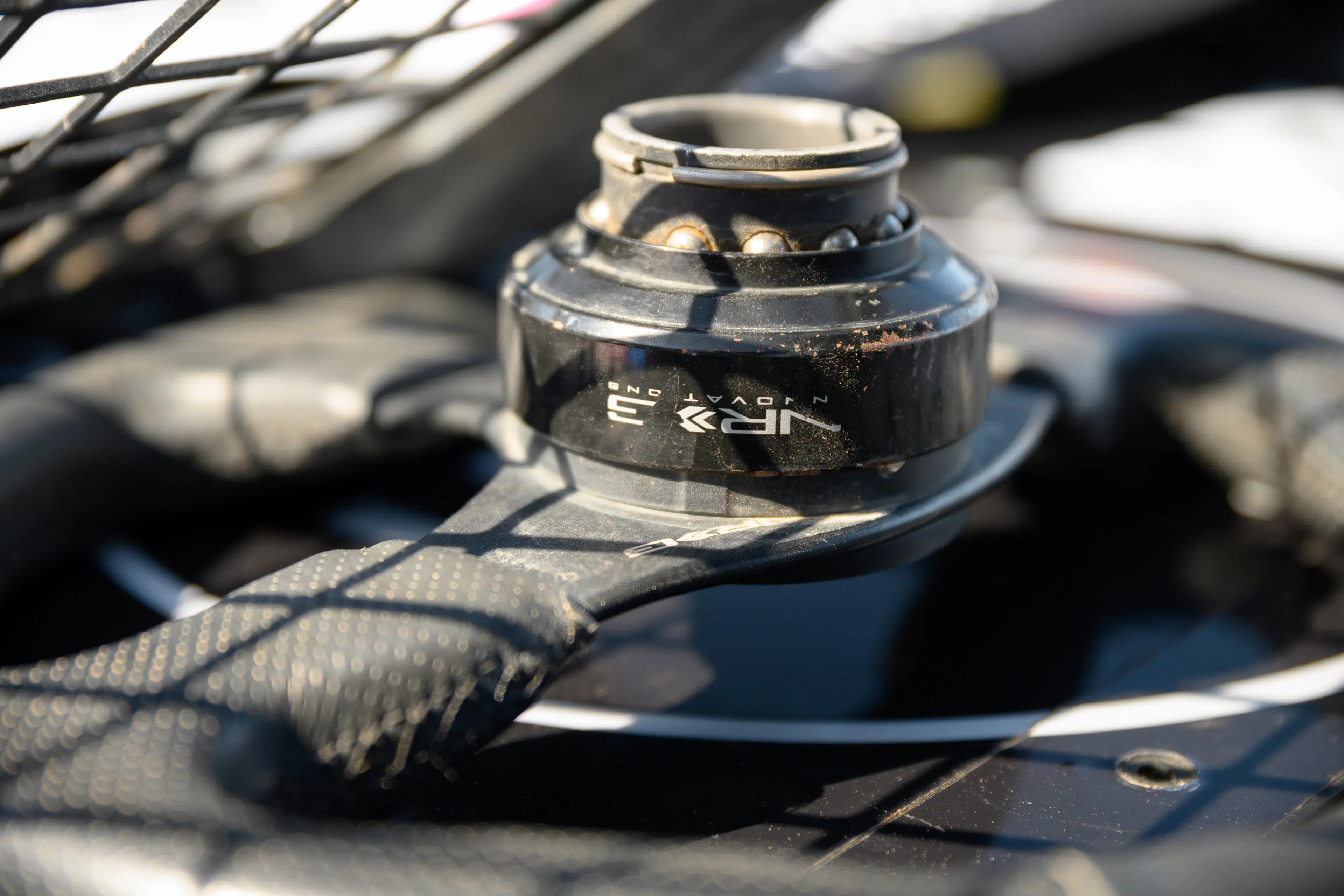 2024 Can-Am Maverick X3 Gray Leadbetter Race Car interior wheel hub