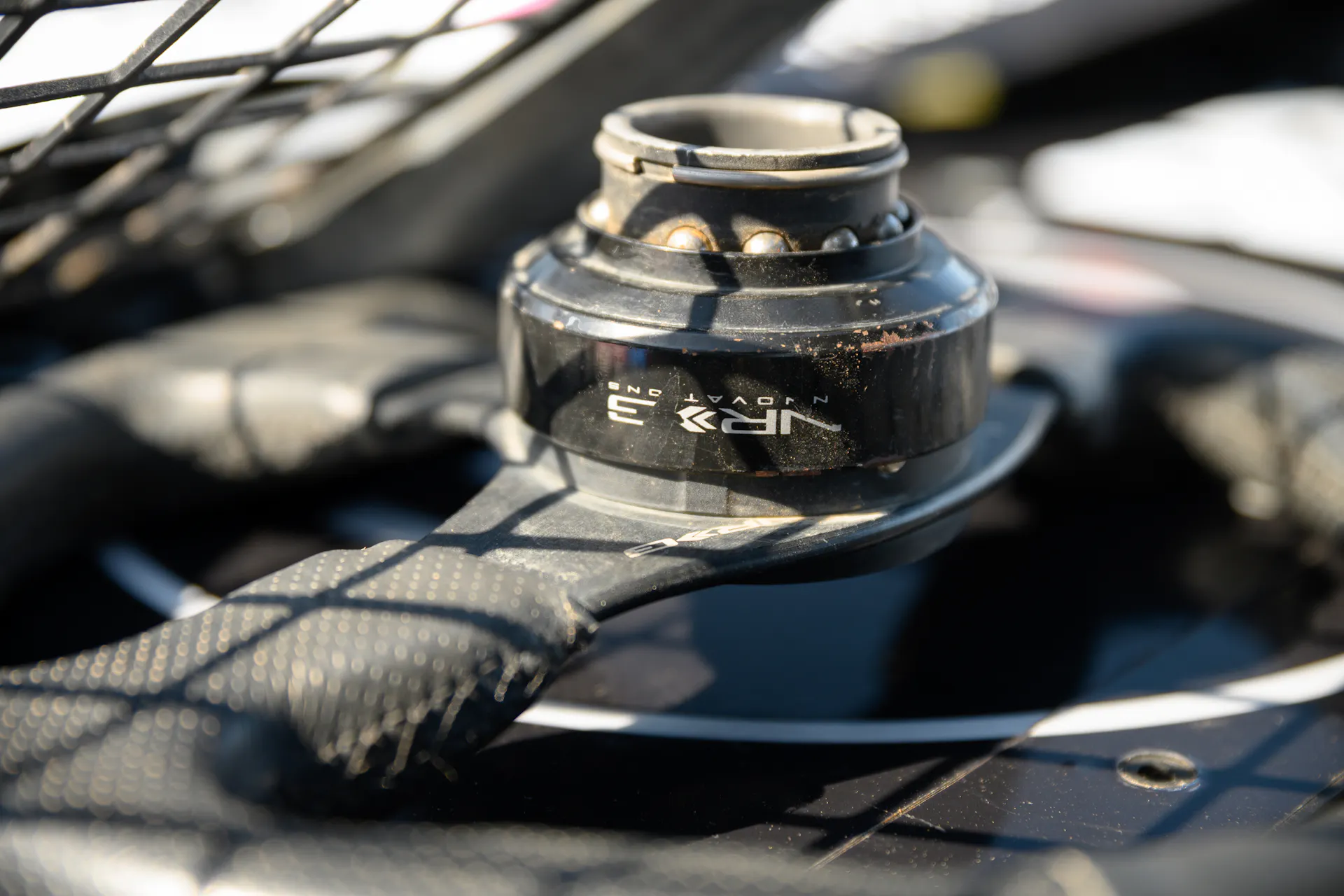 2024 Can-Am Maverick X3 Gray Leadbetter Race Car interior wheel hub