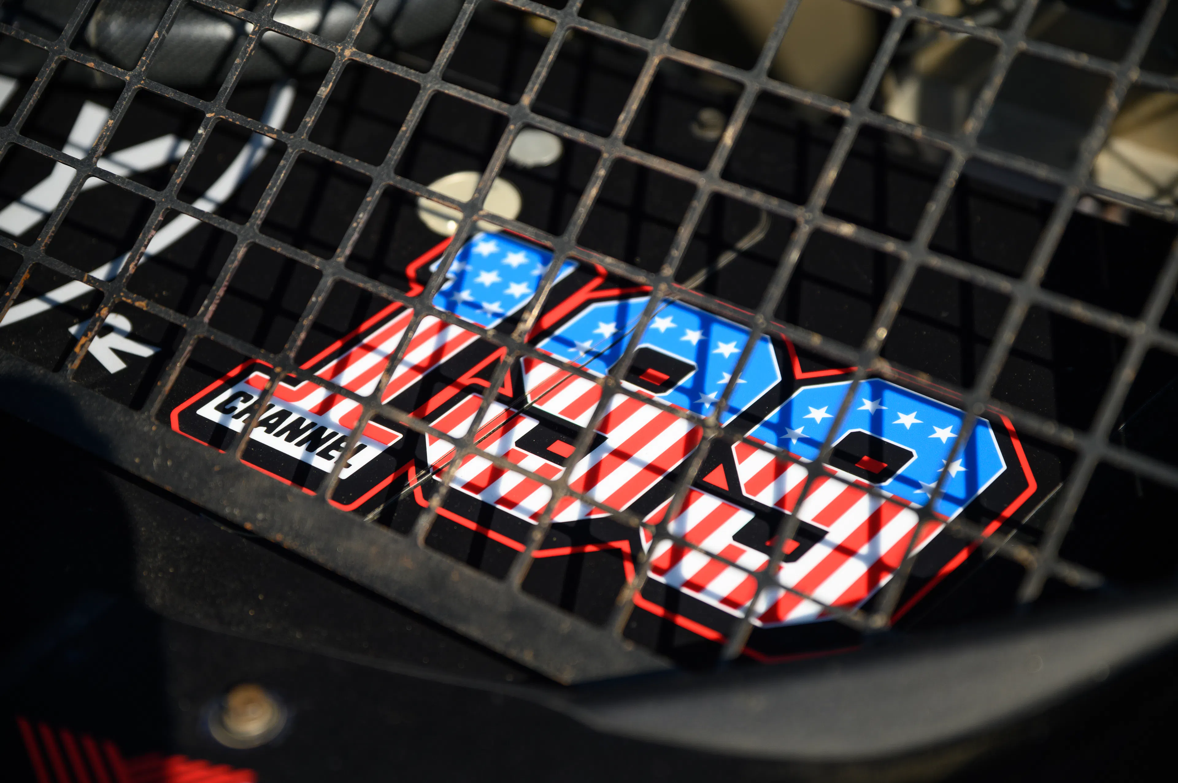 2024 Can-Am Maverick X3 Gray Leadbetter Race Car interior Channel 199 decal