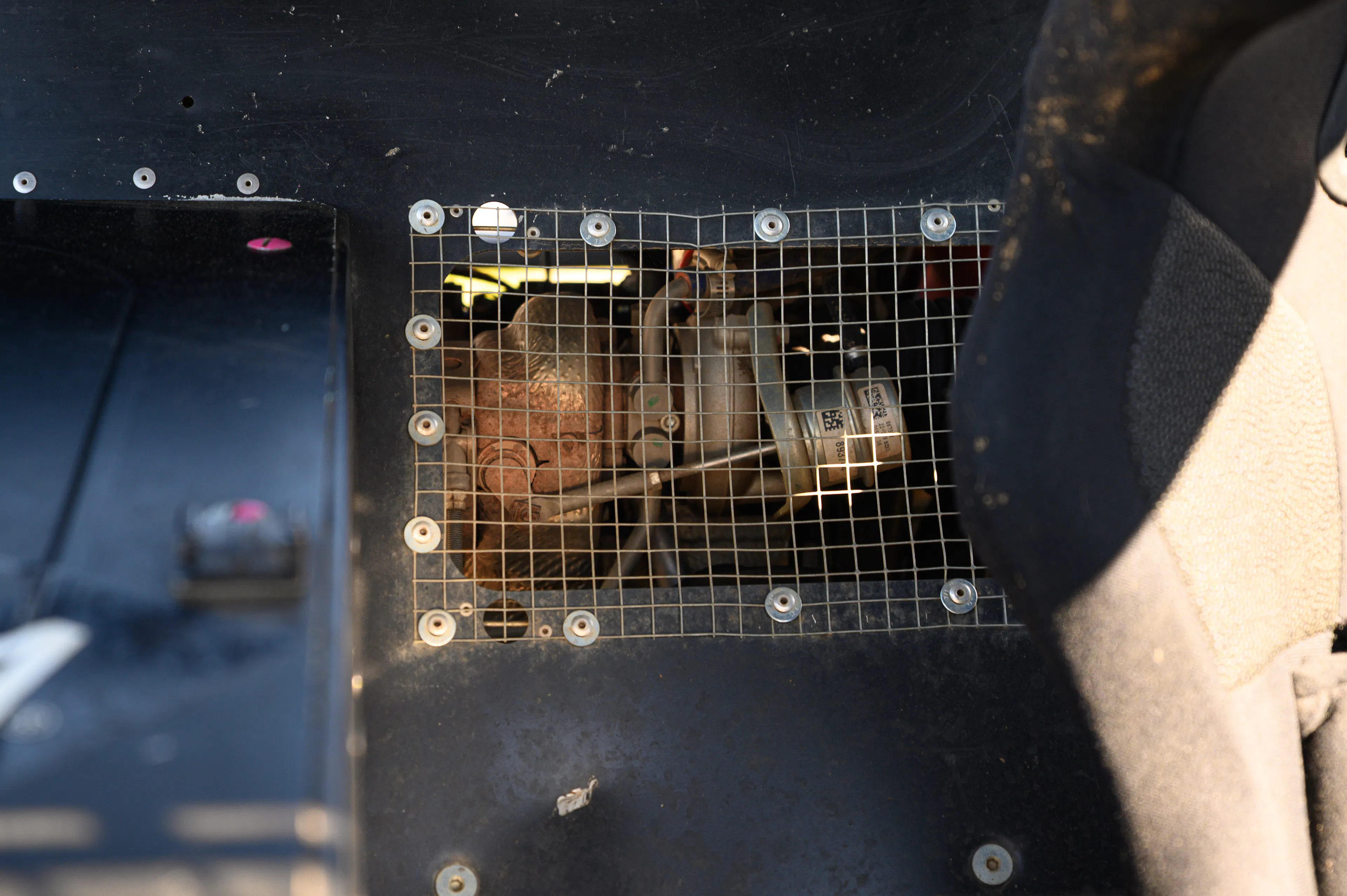 2024 Can-Am Maverick X3 Gray Leadbetter Race Car interior turbo detail