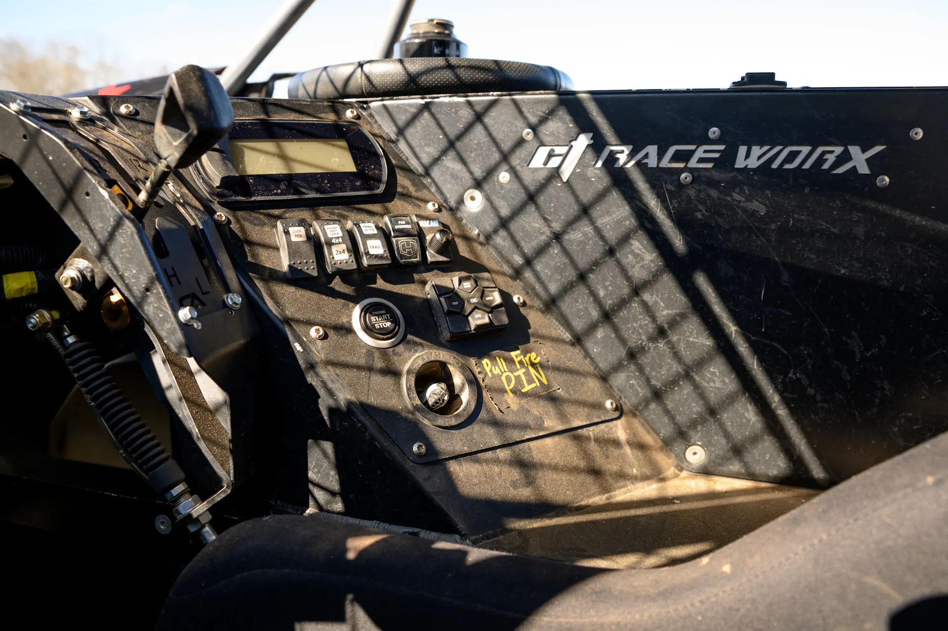 2024 Can-Am Maverick X3 Gray Leadbetter Race Car interior center stack