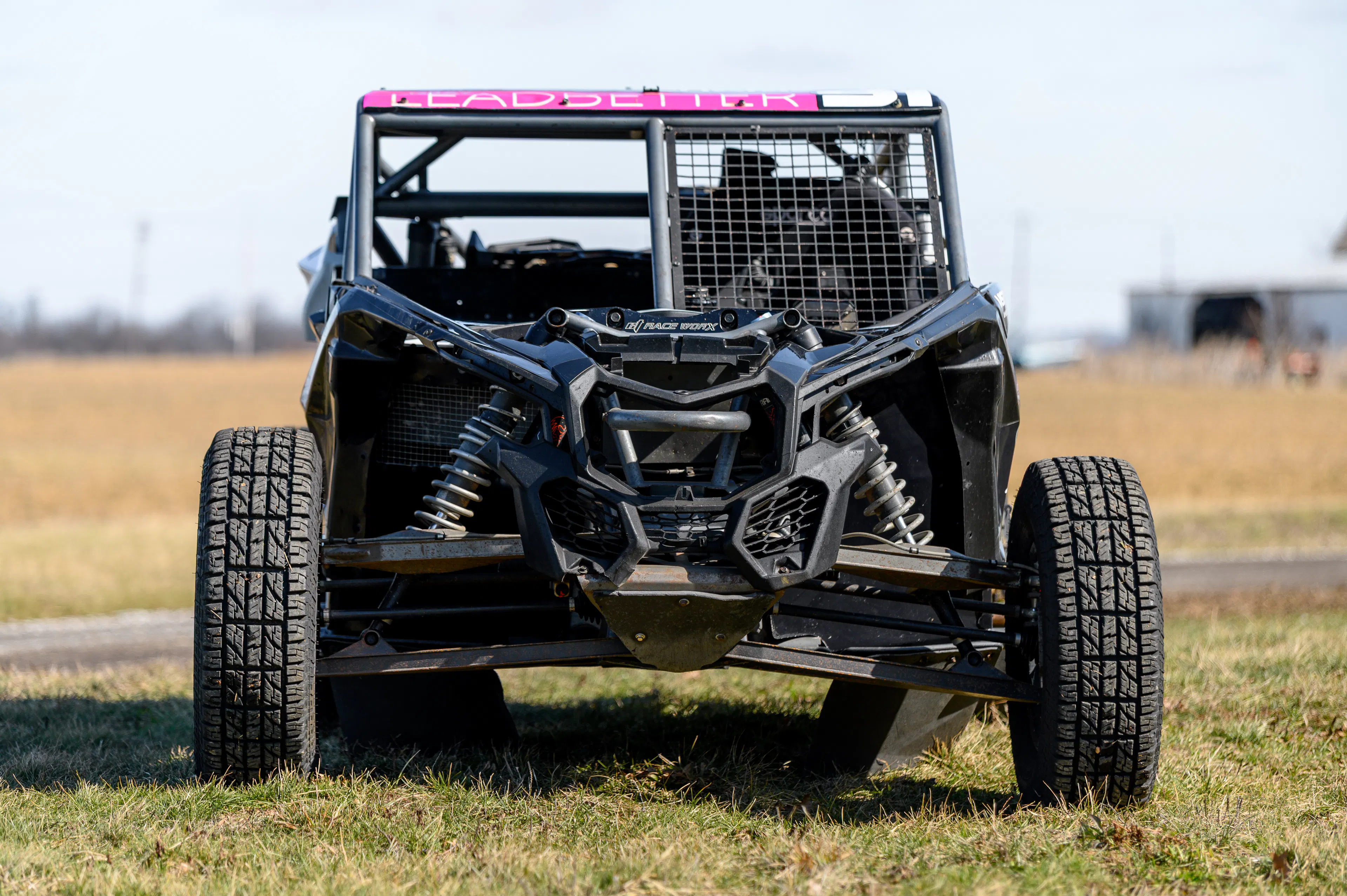 2024 Can-Am Maverick X3 Gray Leadbetter Race Car front
