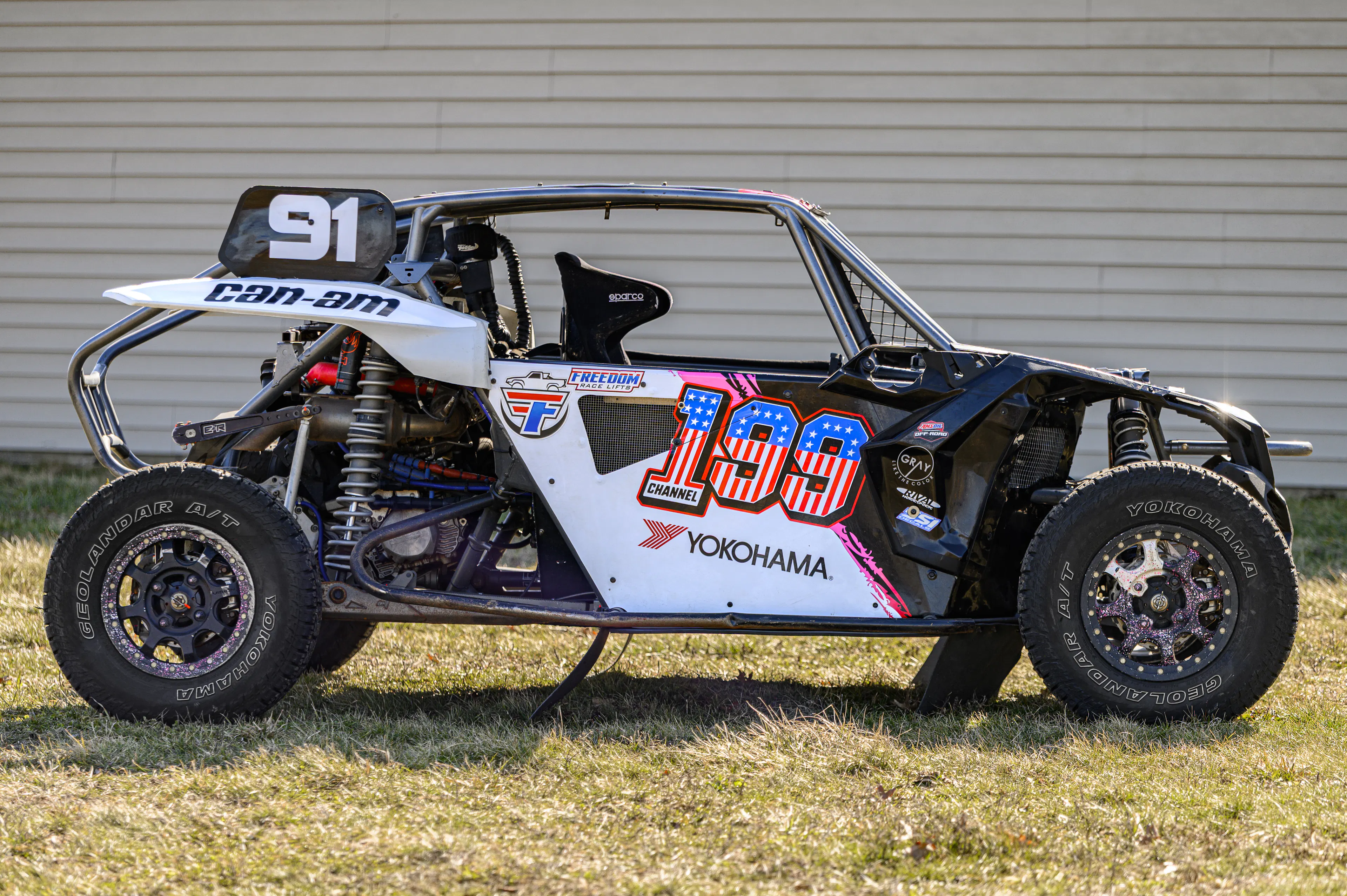 2024 Can-Am Maverick X3 Gray Leadbetter Race Car side