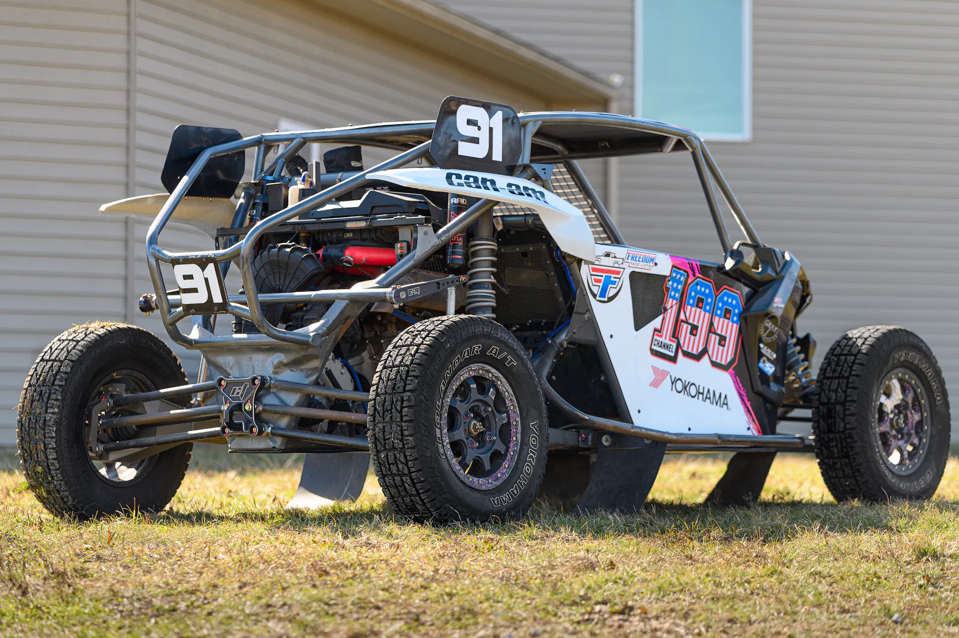 2024 Can-Am Maverick X3 Gray Leadbetter Race Car rear passenger 3/4