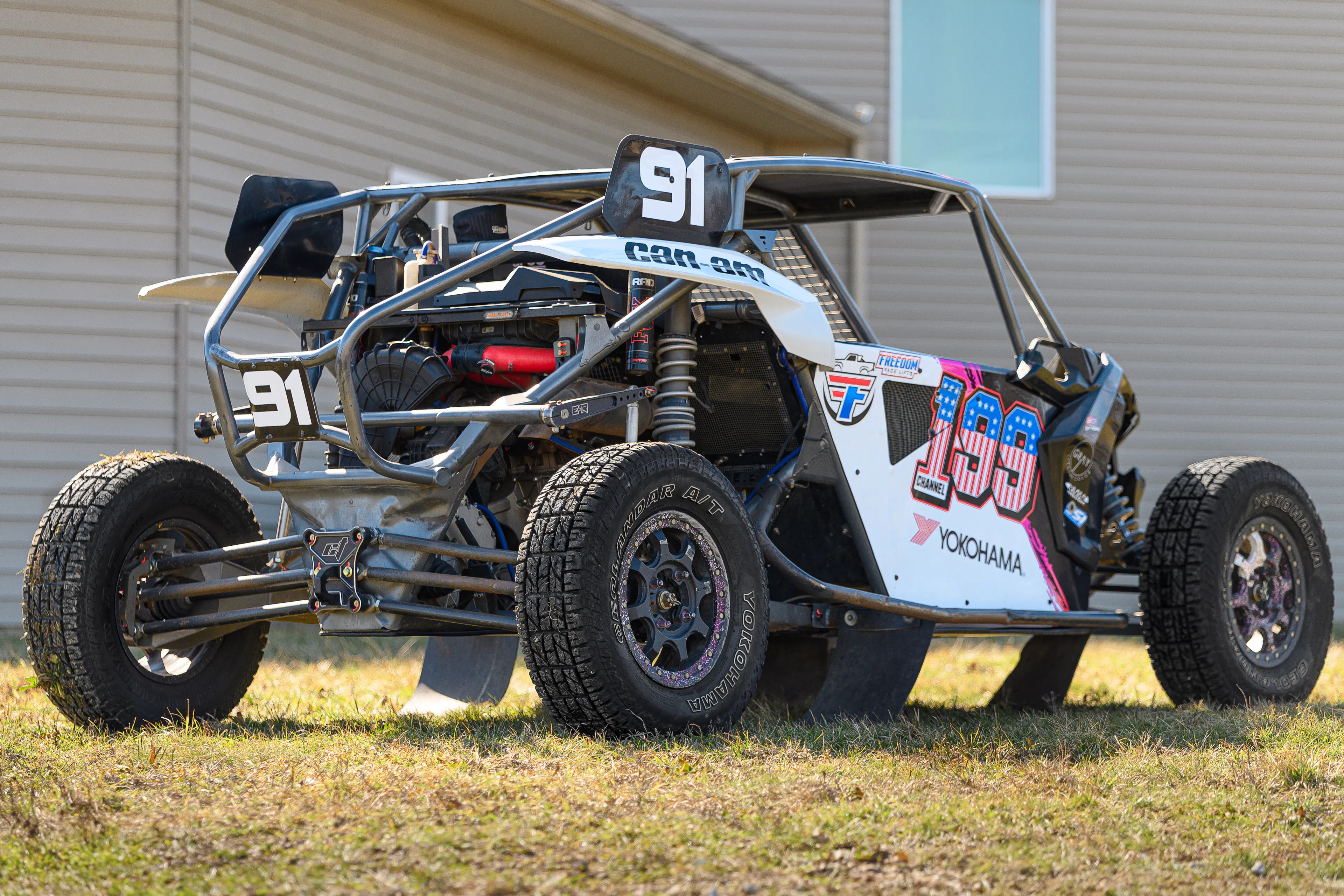 2024 Can-Am Maverick X3 Gray Leadbetter Race Car rear passenger 3/4