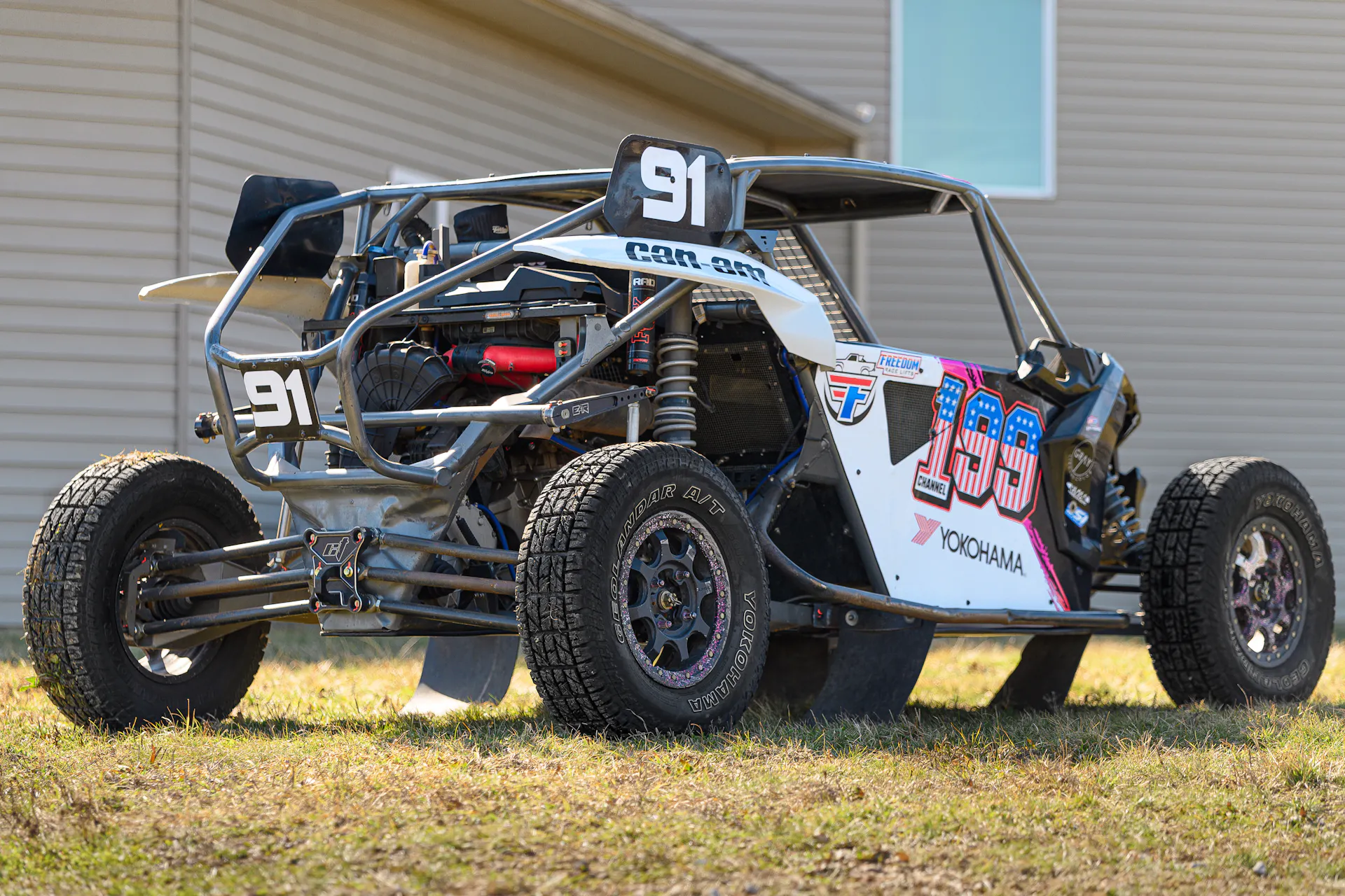 2024 Can-Am Maverick X3 Gray Leadbetter Race Car rear passenger 3/4