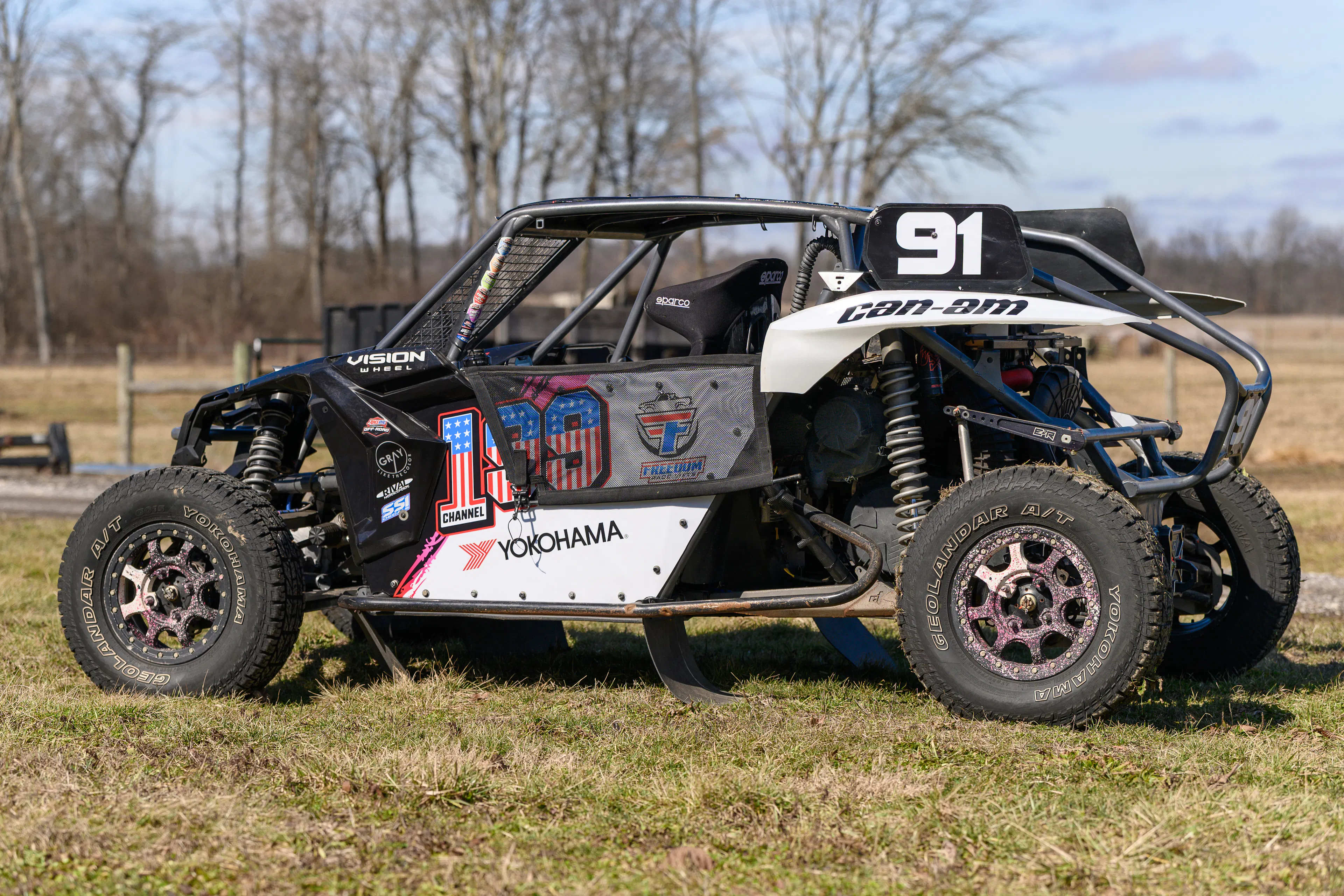 2024 Can-Am Maverick X3 Gray Leadbetter Race Car rear driver 3/4 wide