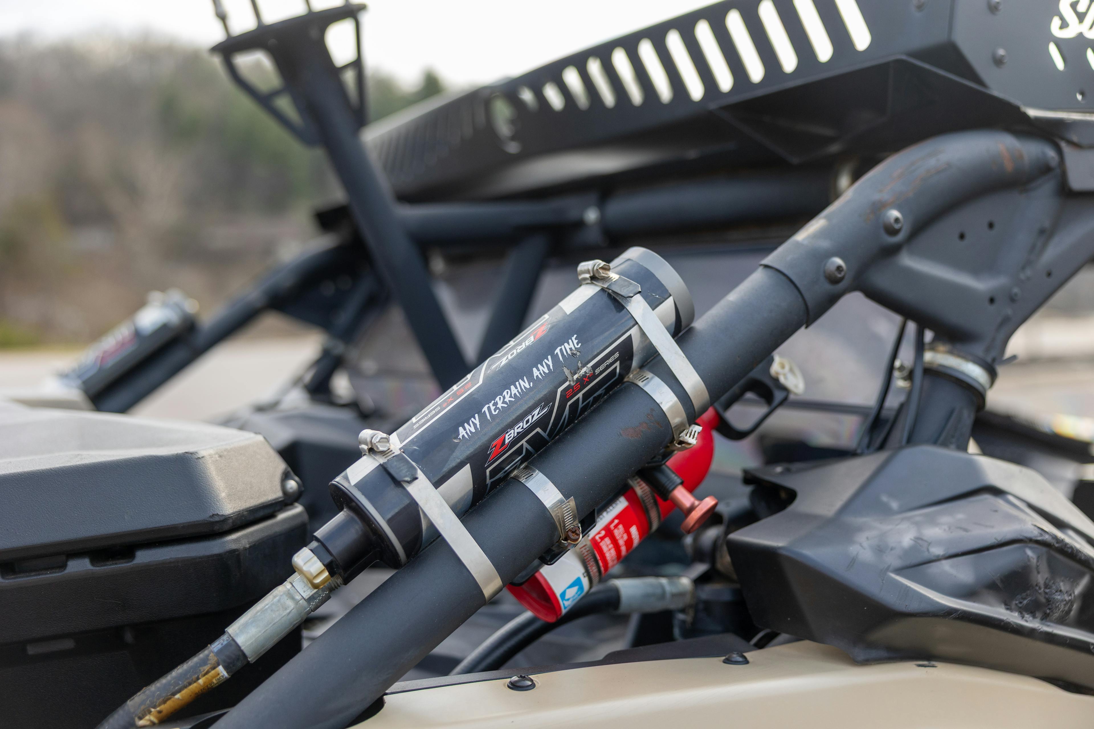 2023 Can-Am Maverick X3 DS Turbo RR driver rear shock reservoir