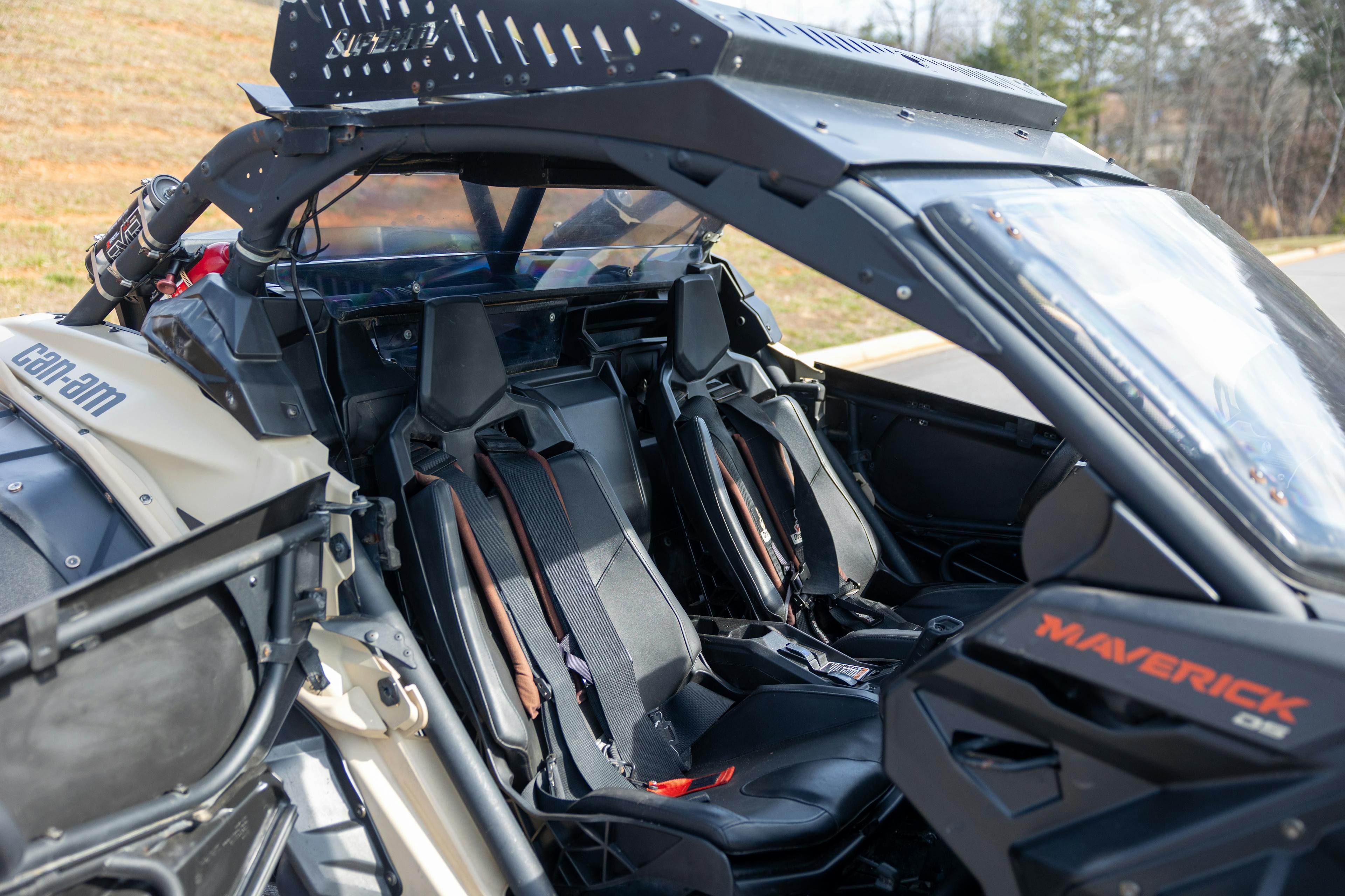 2023 Can-Am Maverick X3 DS Turbo RR interior passenger door open