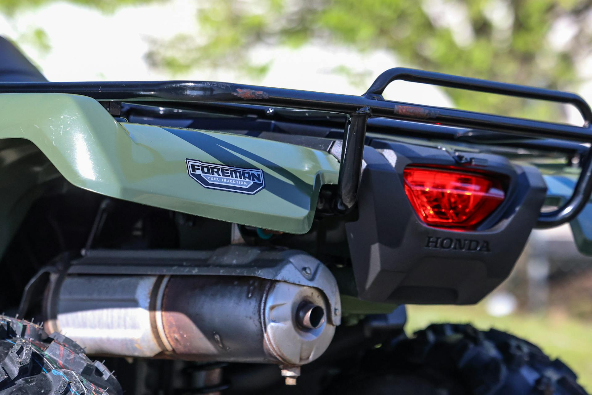 2017 Honda FourTrax Foreman 4x4 rear detail/exhaust
