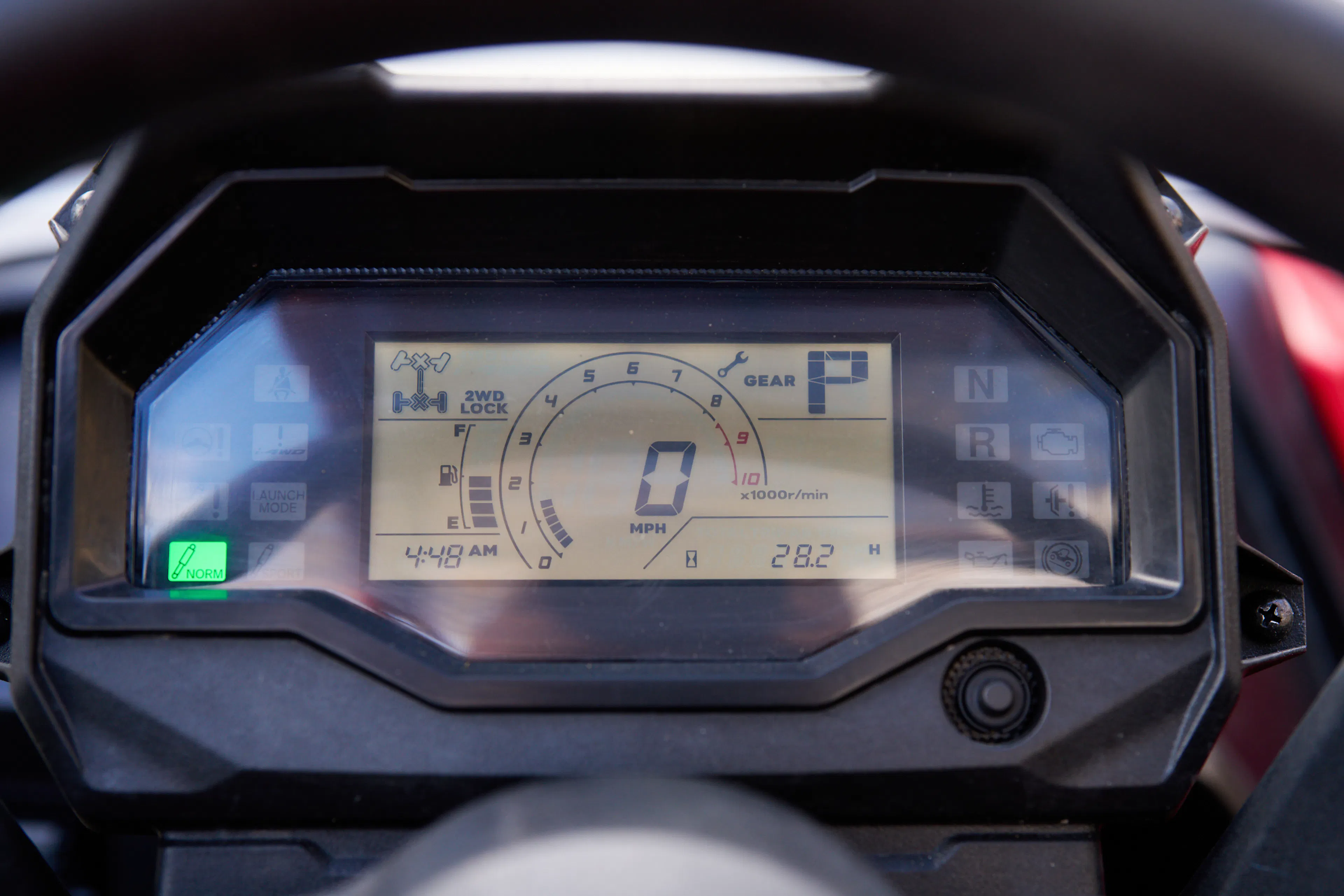 2024 Honda Talon 1000-R windshield odometer