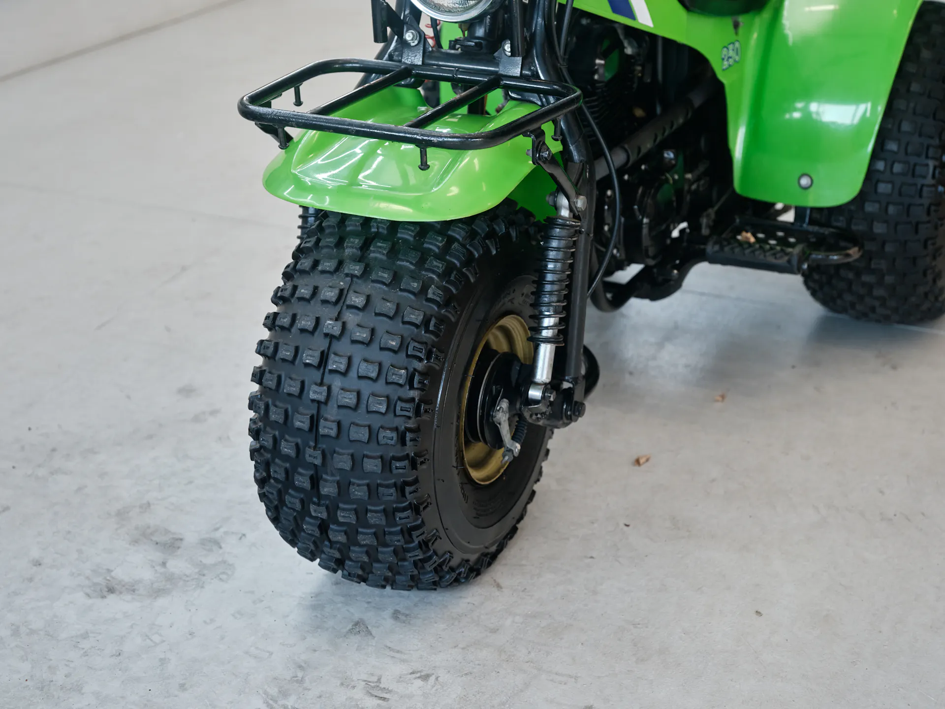 1985 Kawasaki KLT 250 front tire wide 3/4