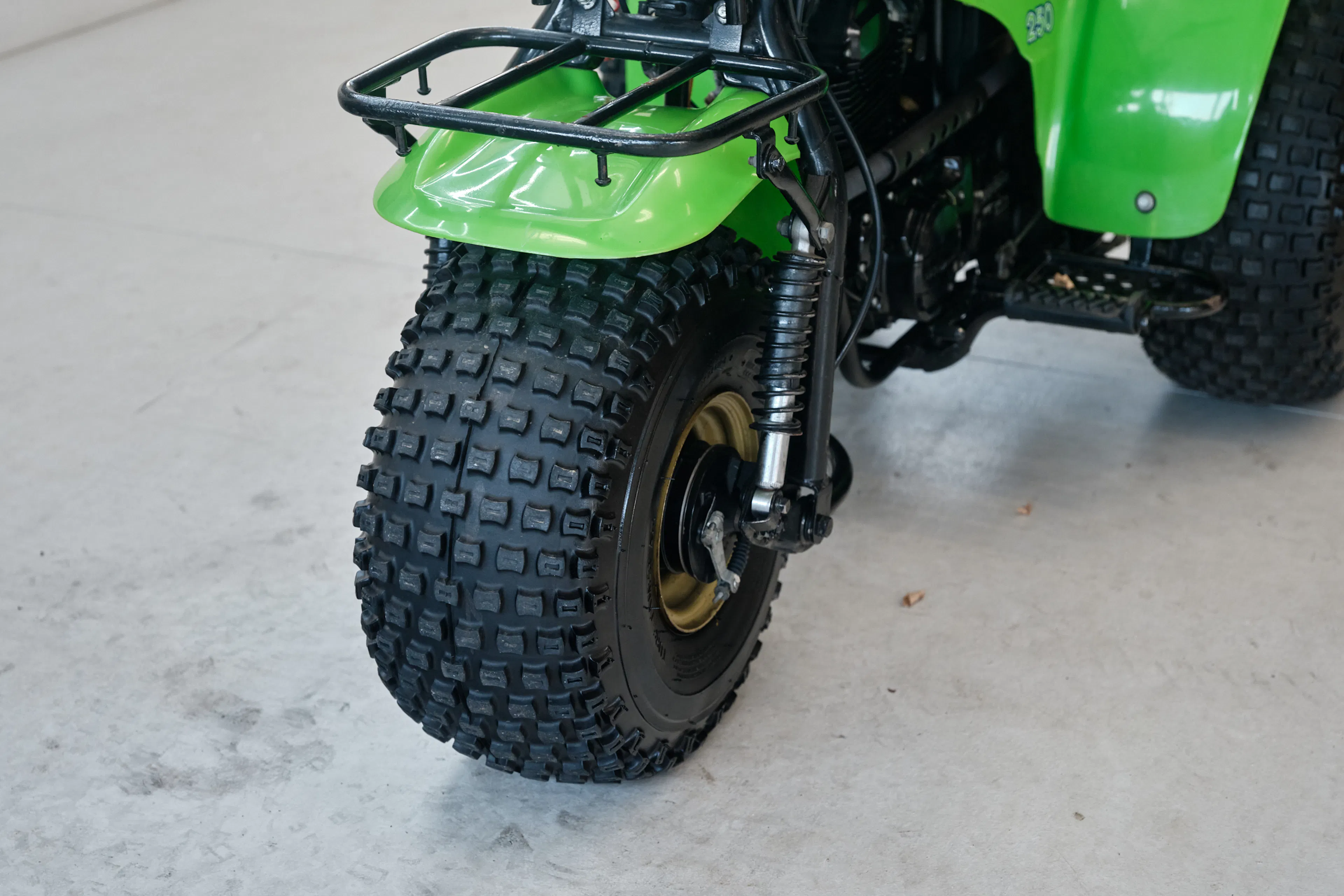 1985 Kawasaki KLT 250 front tire wide 3/4