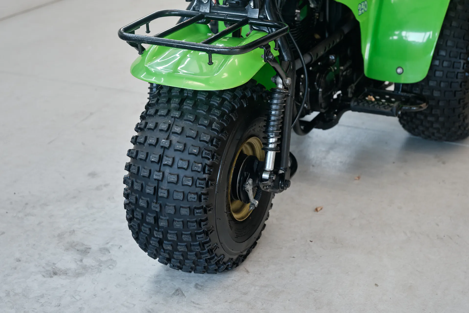 1985 Kawasaki KLT 250 front tire wide 3/4