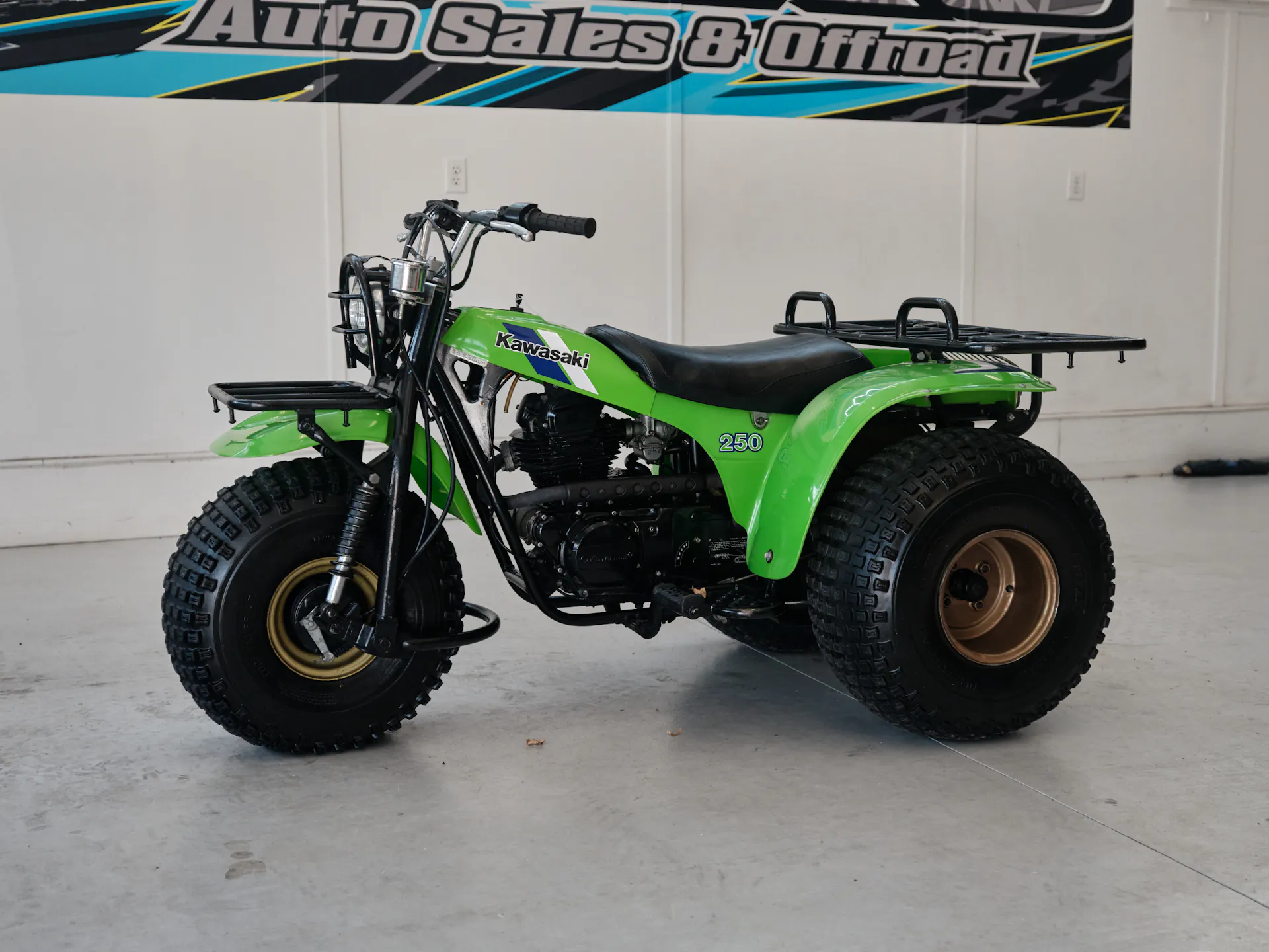 1985 Kawasaki KLT 250 front left side