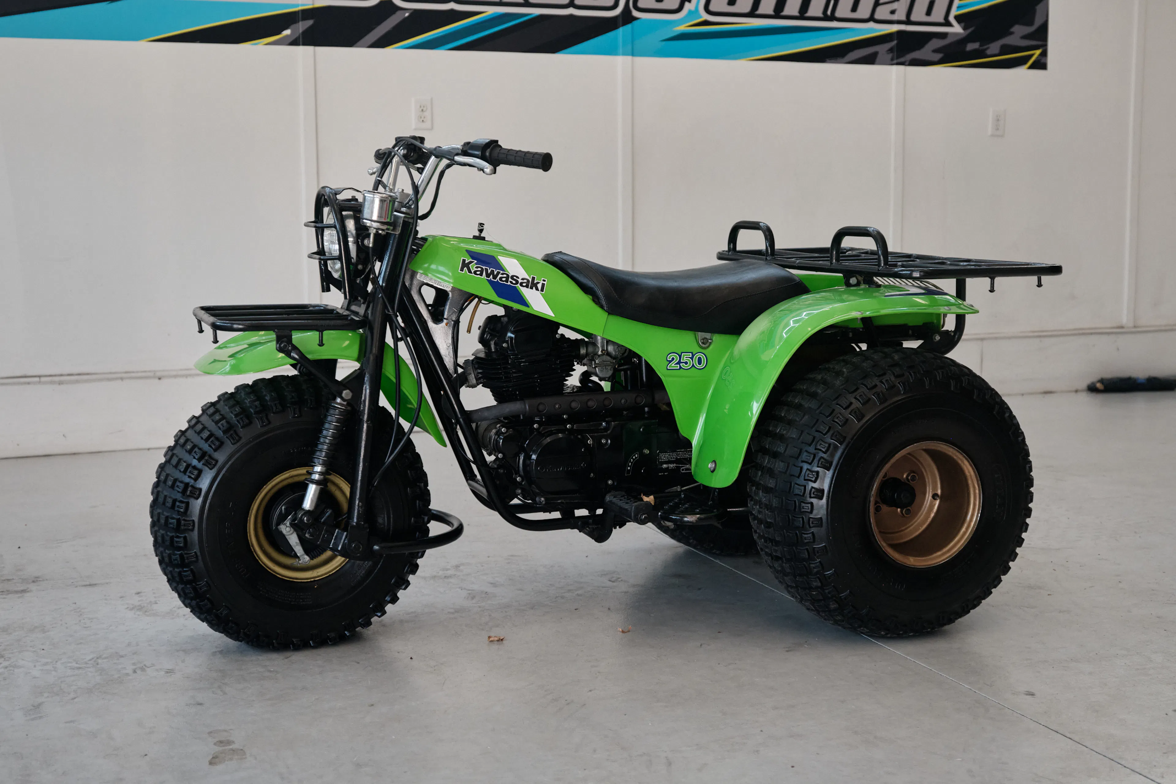 1985 Kawasaki KLT 250 front left side