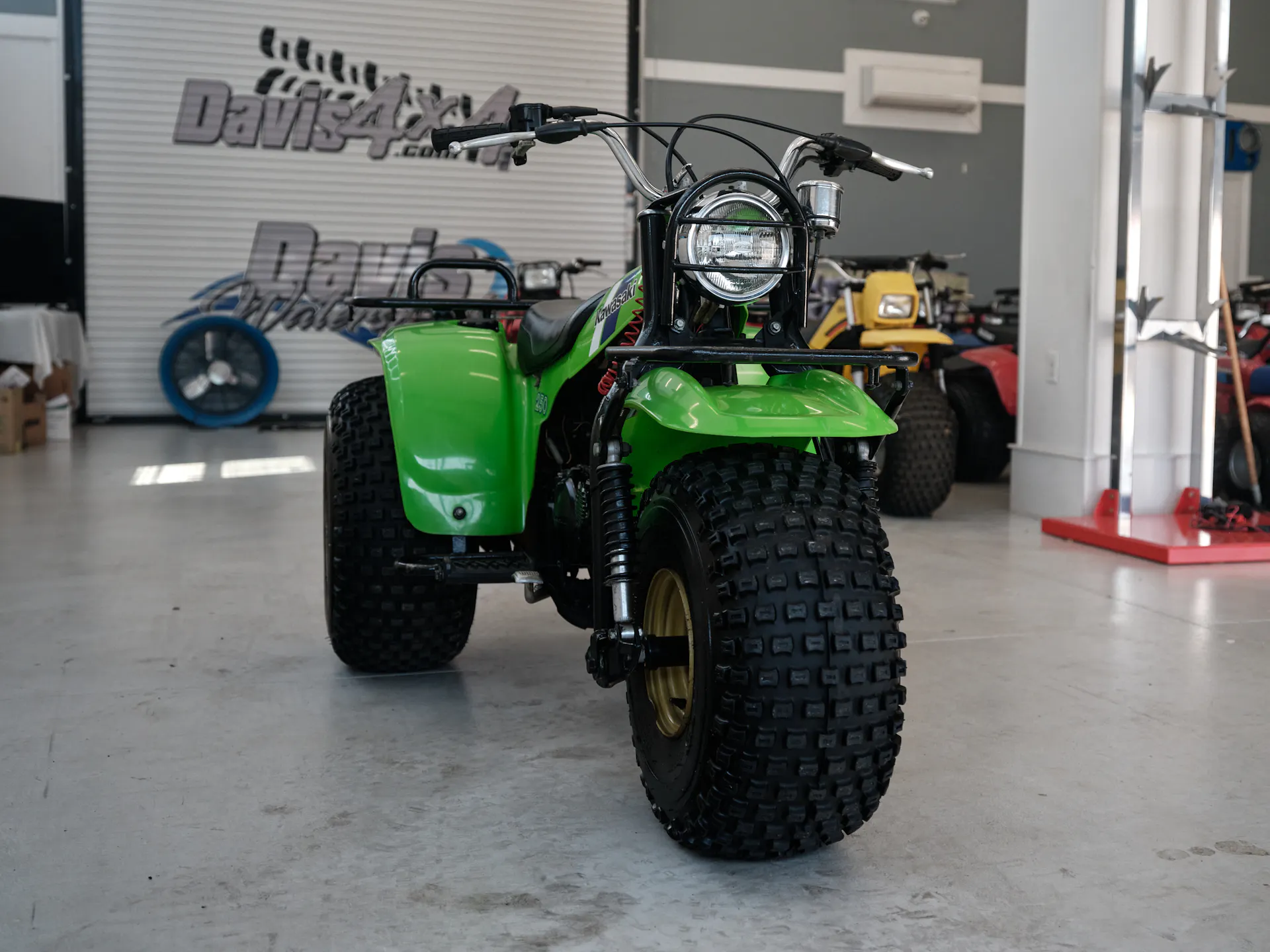 1985 Kawasaki KLT 250 right front 3/4 narrow