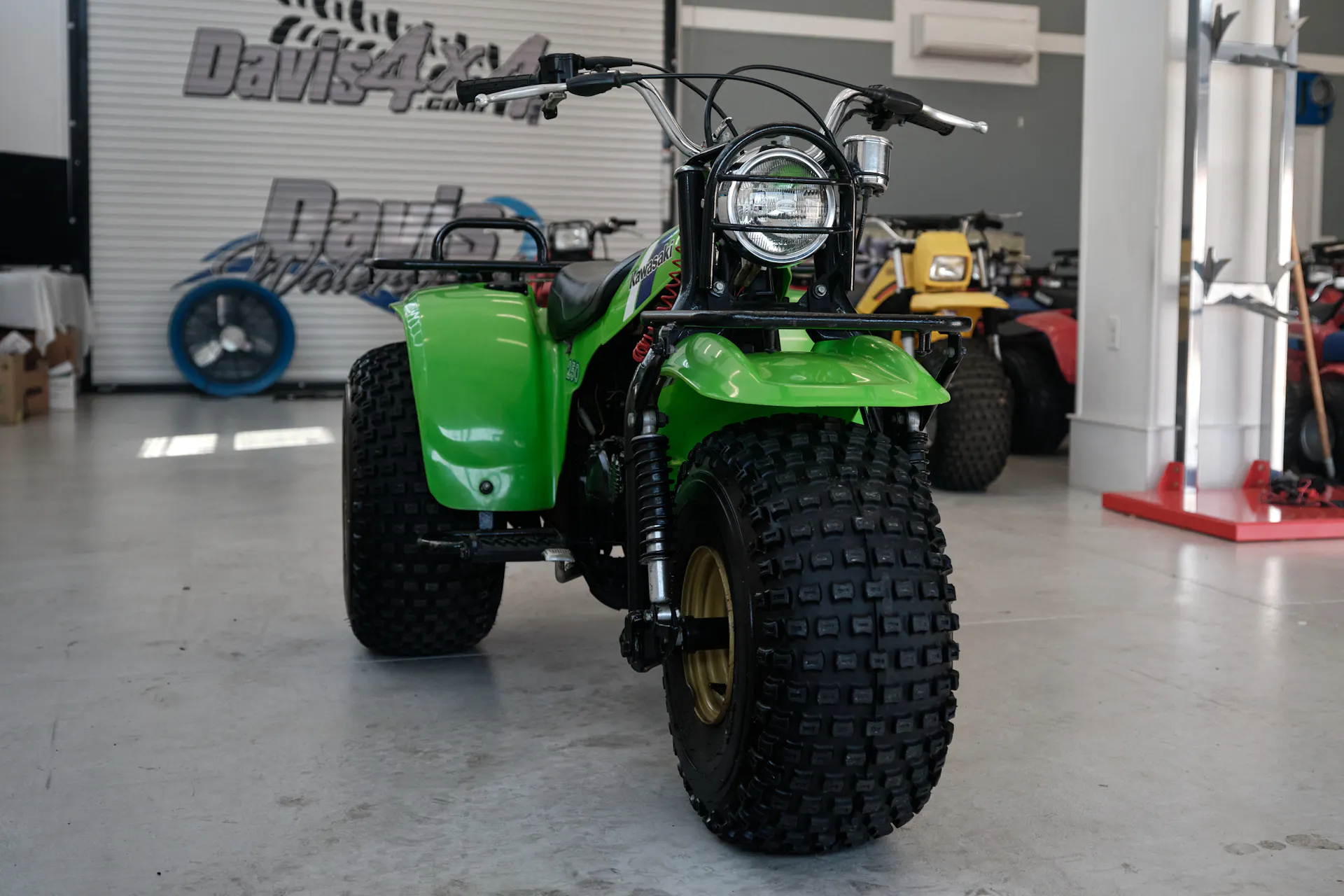 1985 Kawasaki KLT 250 right front 3/4 narrow