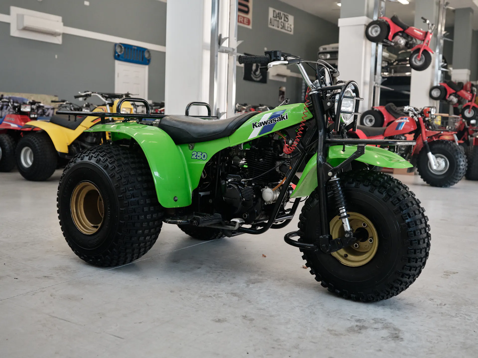 1985 Kawasaki KLT 250 right front 3/4 2