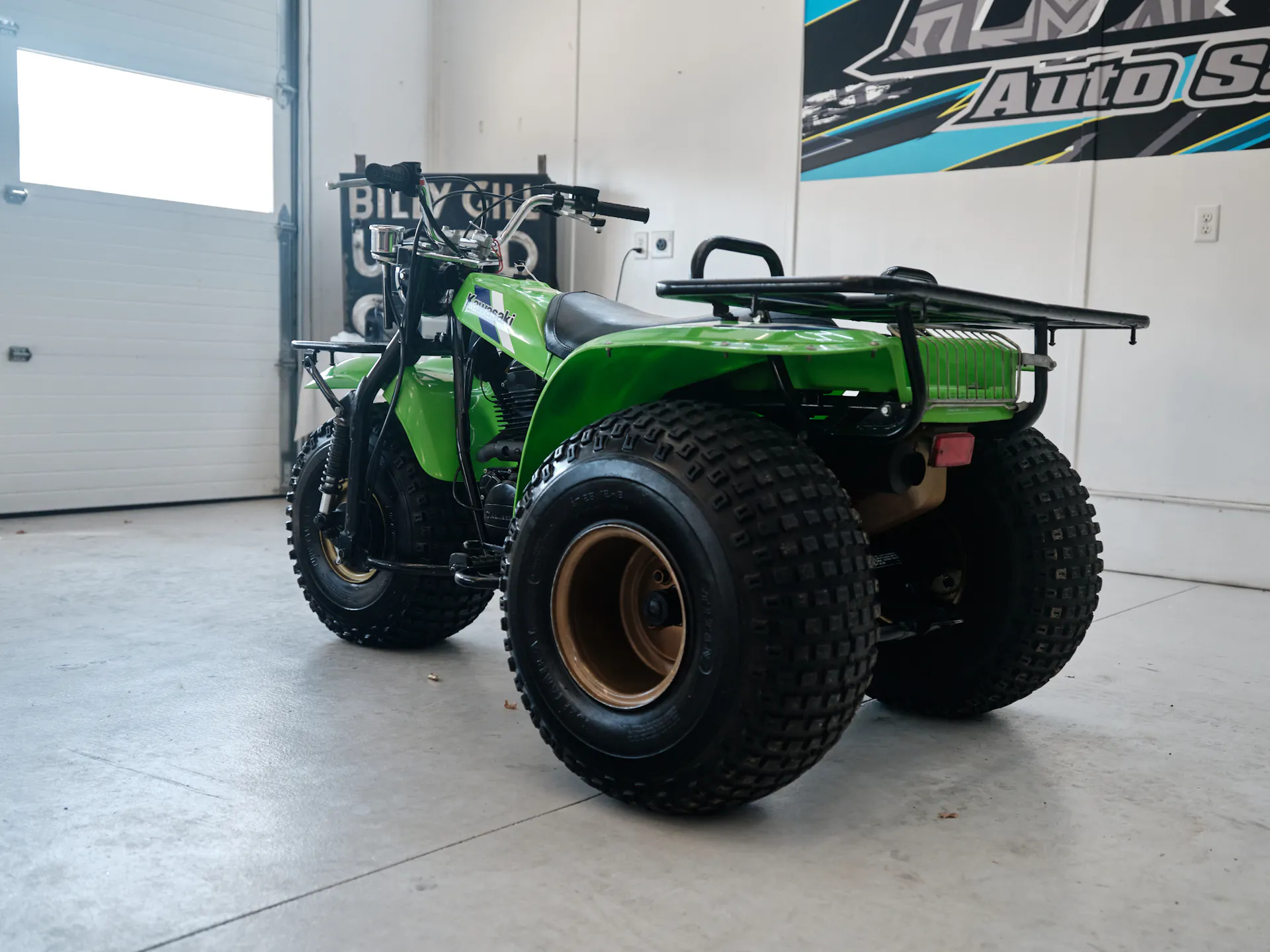 1985 Kawasaki KLT 250 left rear 3/4 close